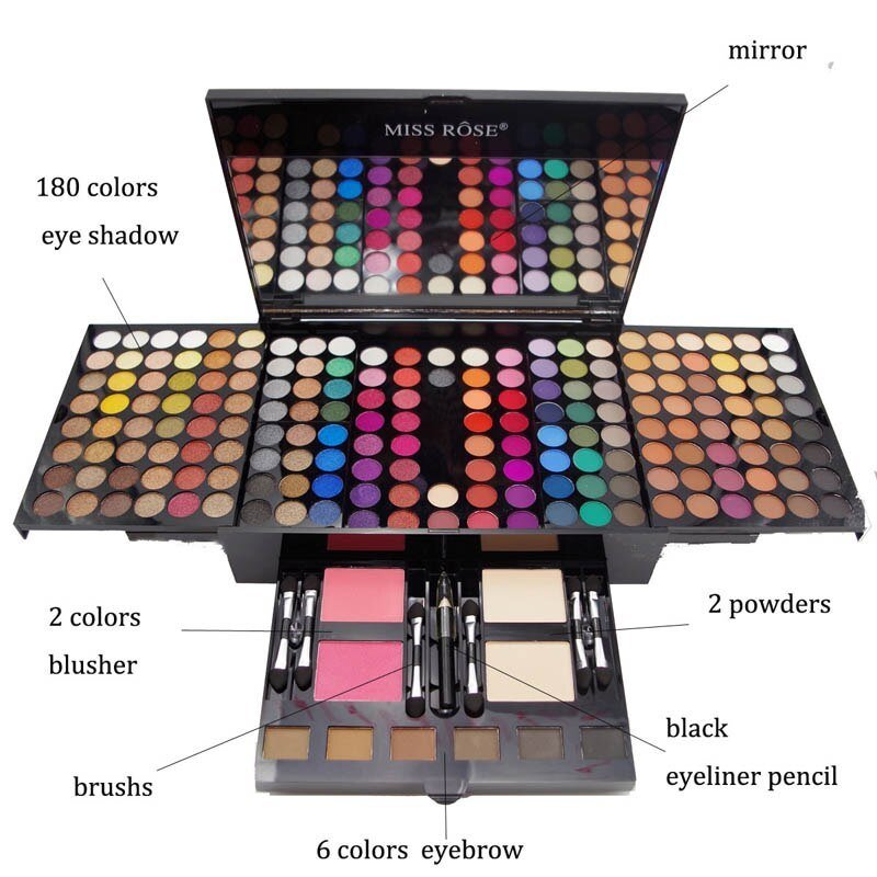 180 Colors Eyes Shadow Blush Set - Divine Janisal Design