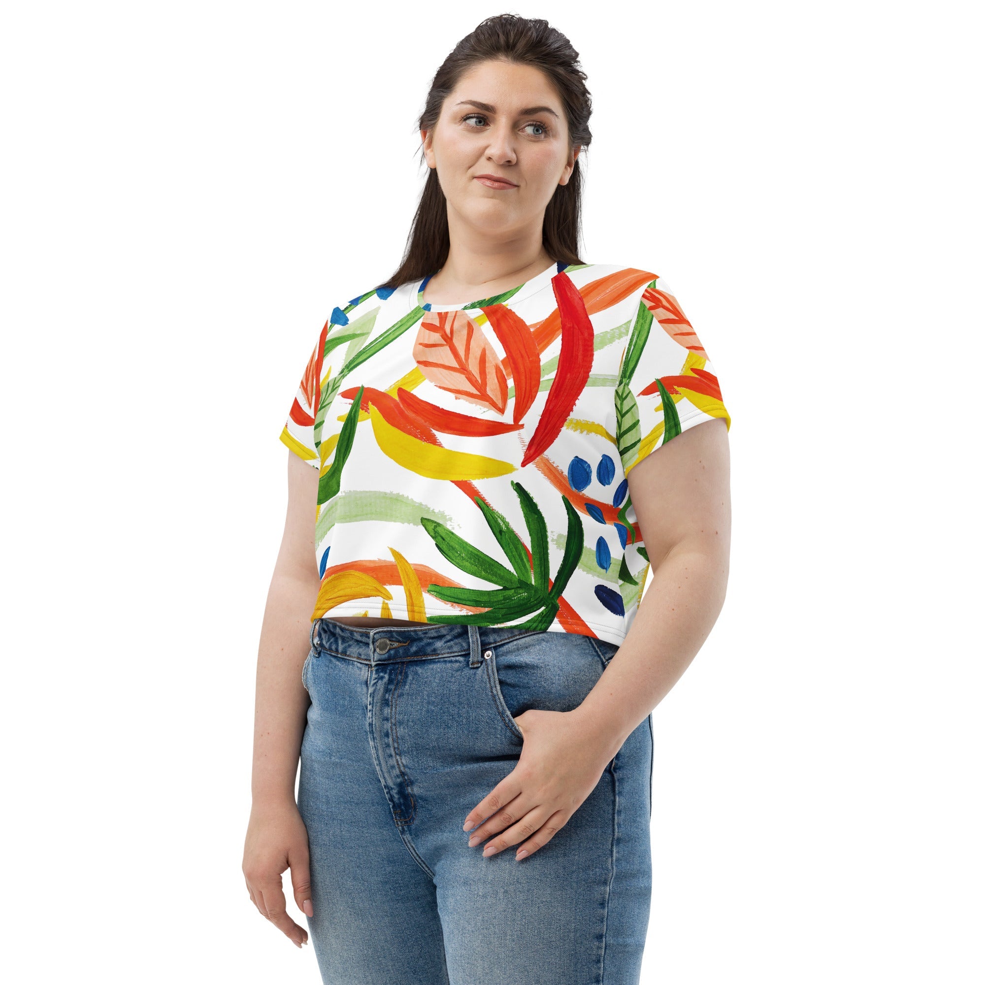 All - Over Print Crop Tee - Divine Janisal Design
