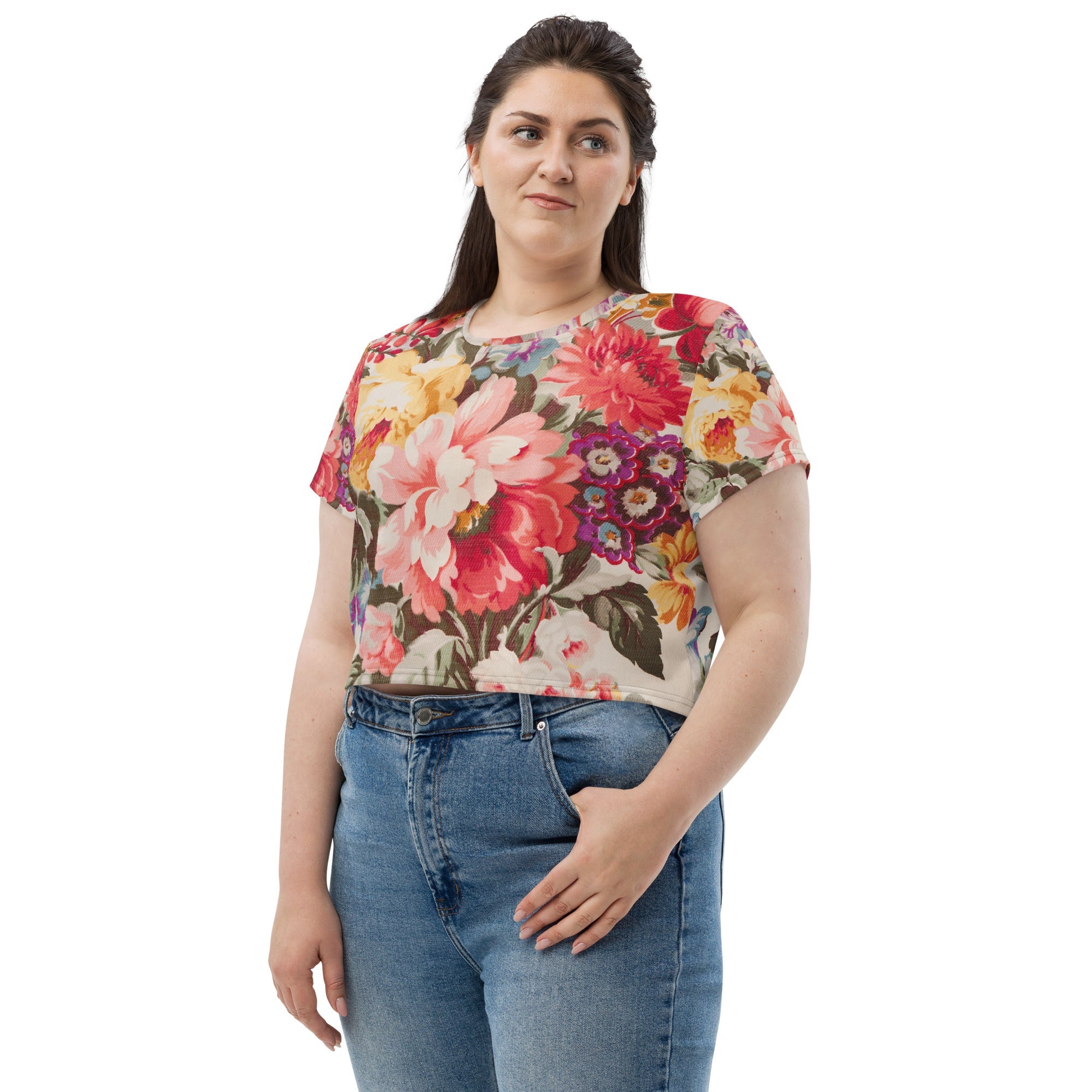 All - Over Print Crop Tee - Divine Janisal Design