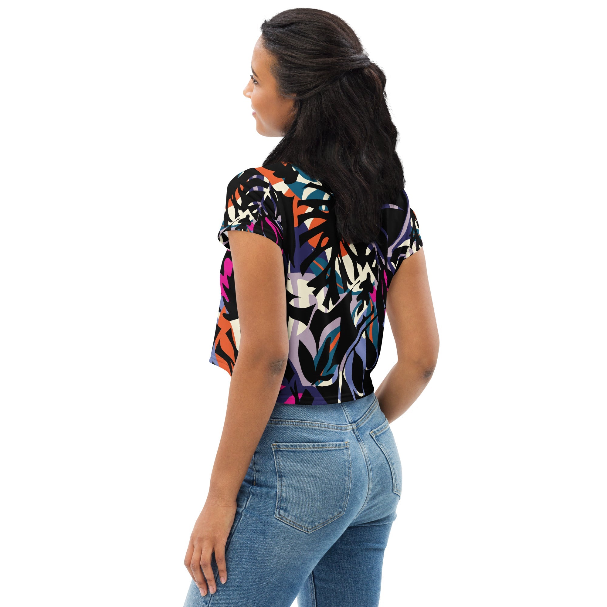 All - Over Print Crop Tee - Divine Janisal Design