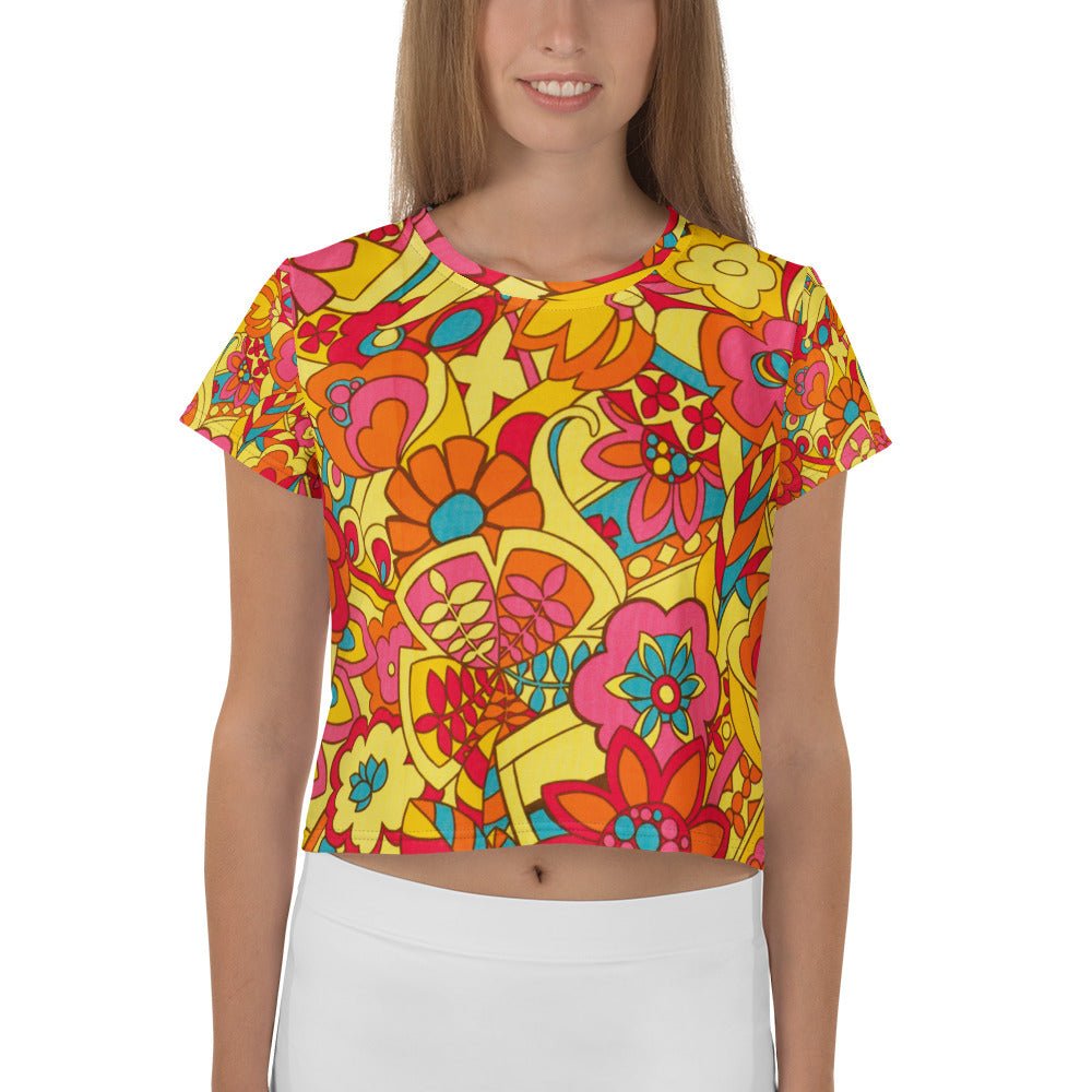 All - Over Print Crop Tee - Divine Janisal Design