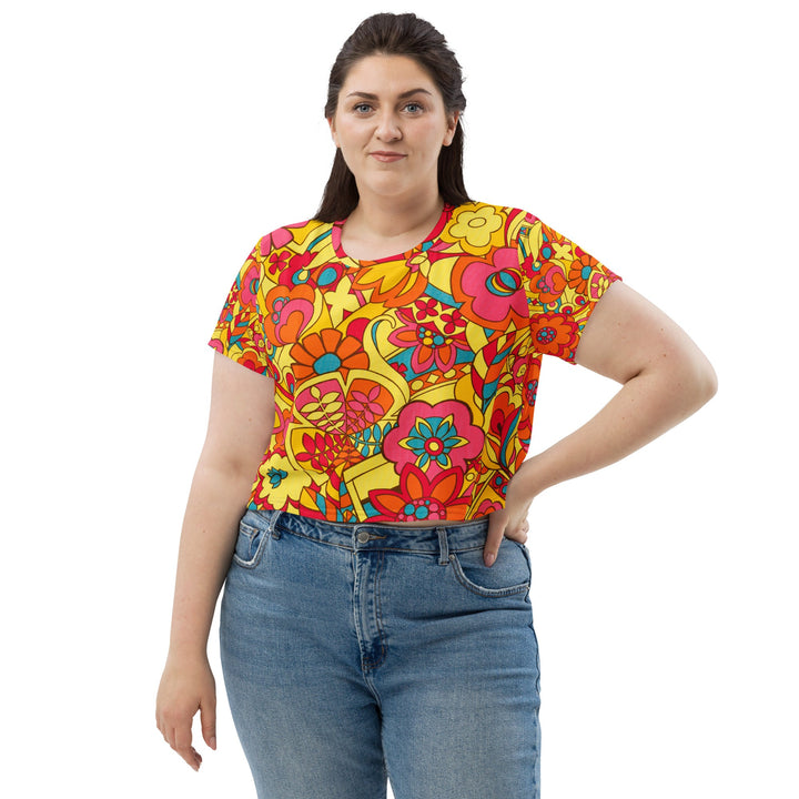All - Over Print Crop Tee - Divine Janisal Design