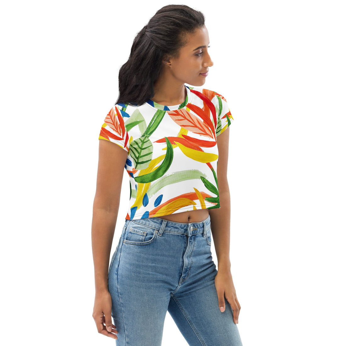 All - Over Print Crop Tee - Divine Janisal Design
