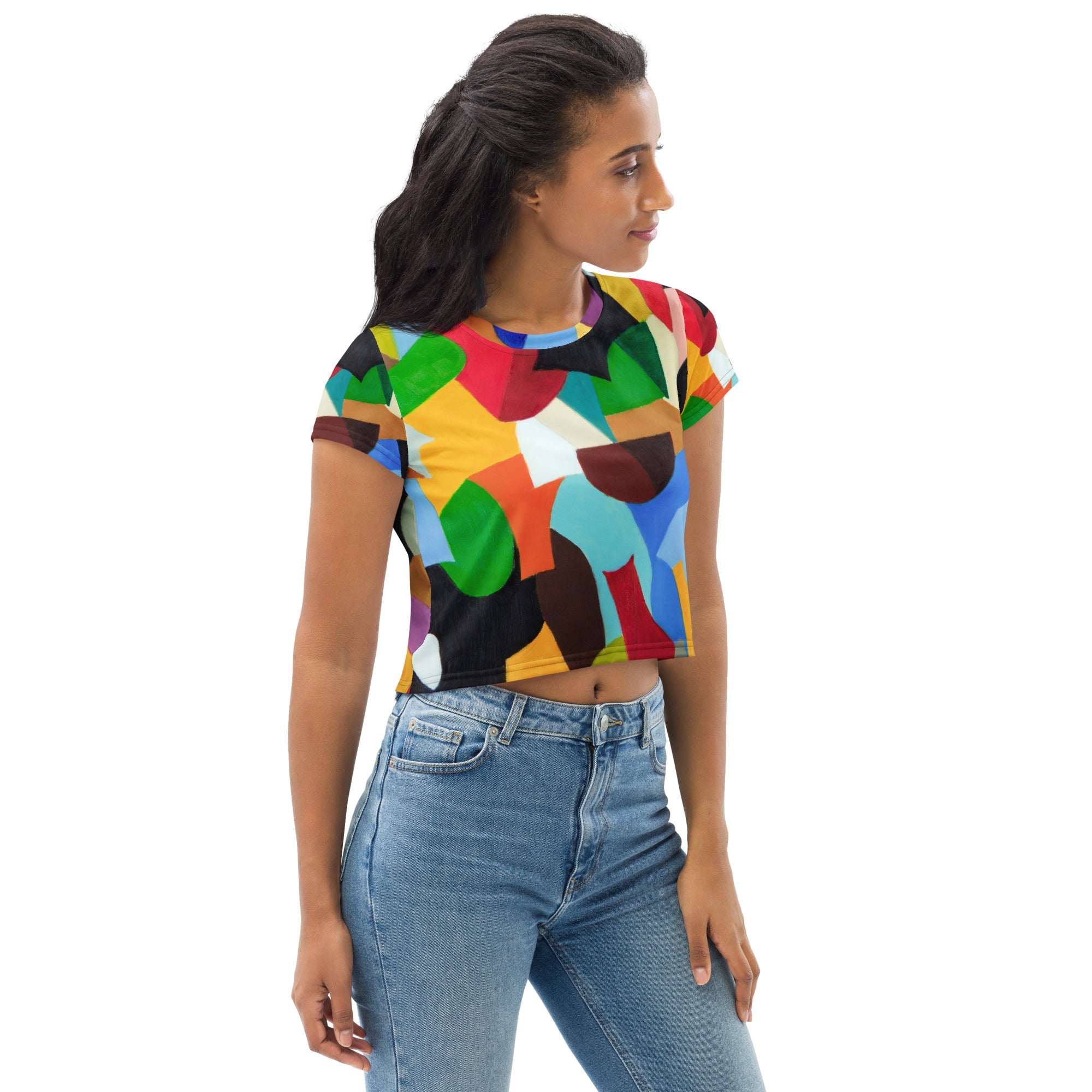 All - Over Print Crop Tee - Divine Janisal Design