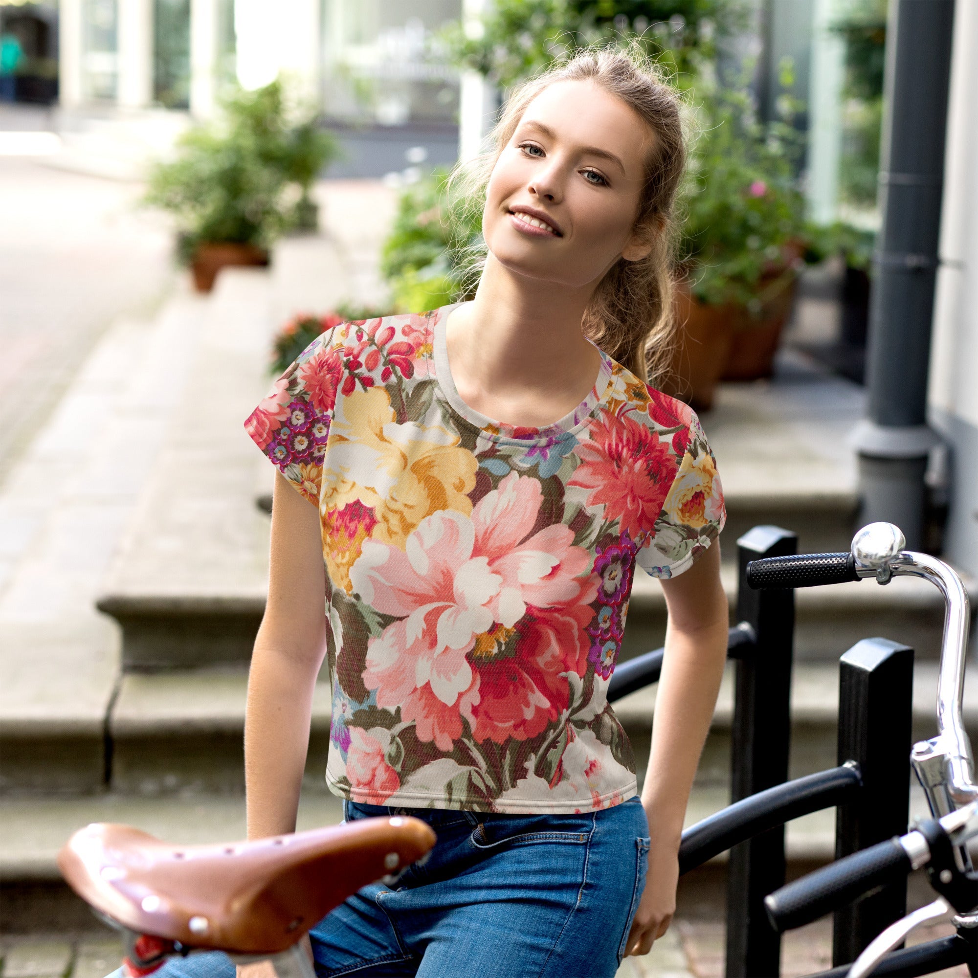 All - Over Print Crop Tee - Divine Janisal Design