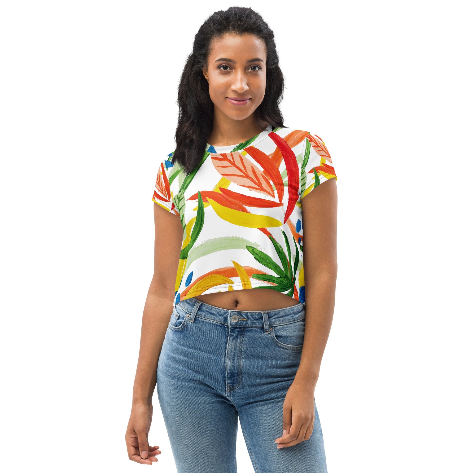 All - Over Print Crop Tee - Divine Janisal Design