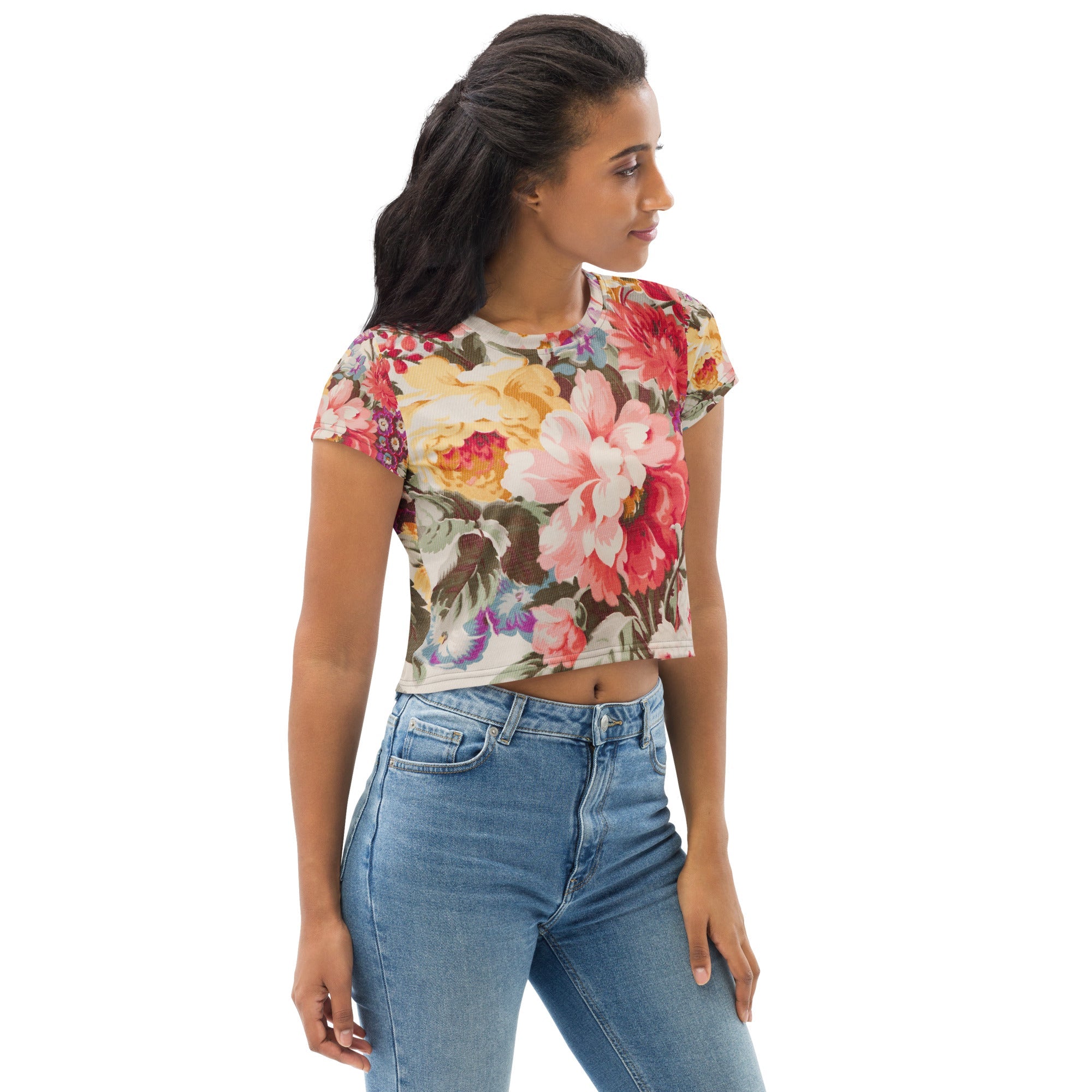 All - Over Print Crop Tee - Divine Janisal Design