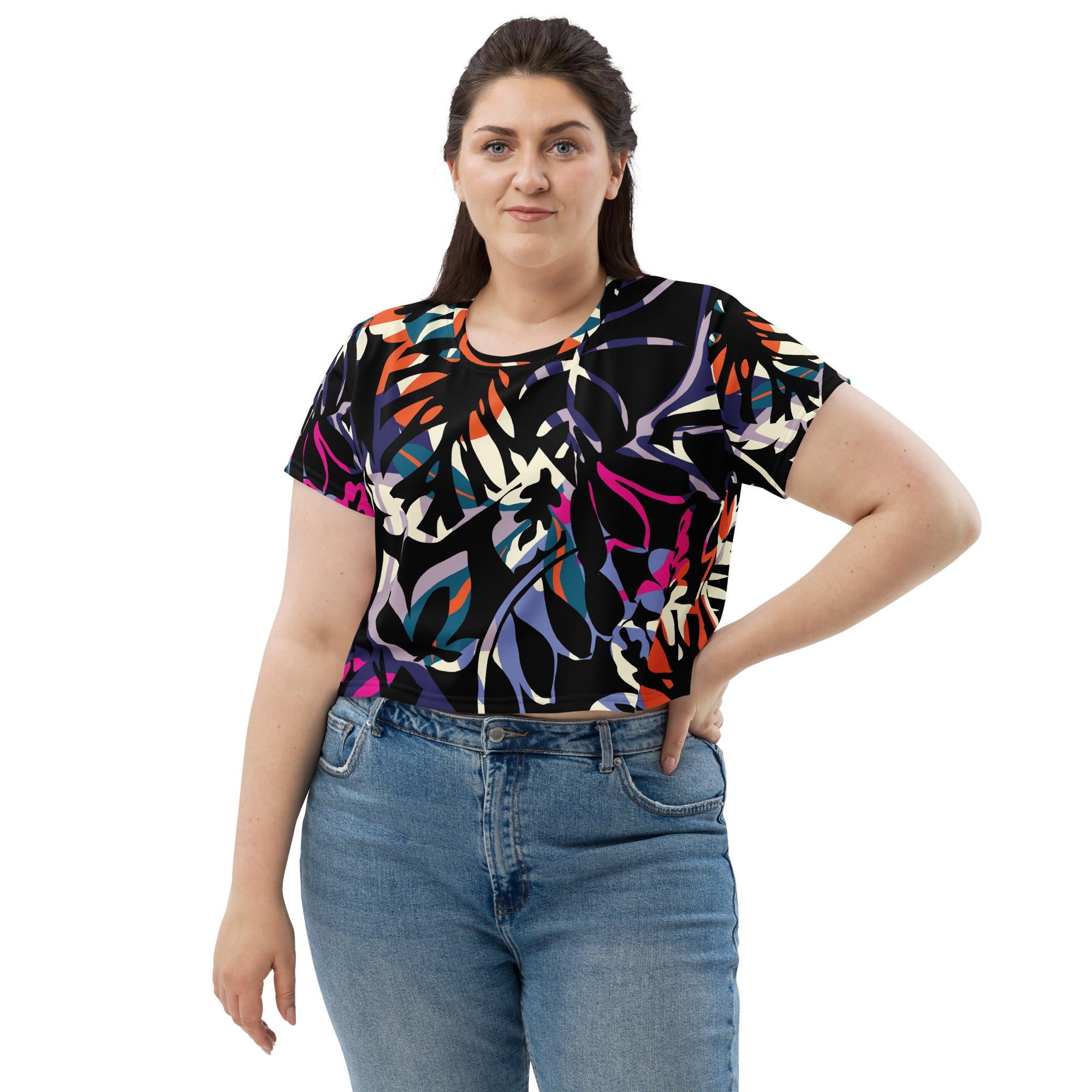 All - Over Print Crop Tee - Divine Janisal Design