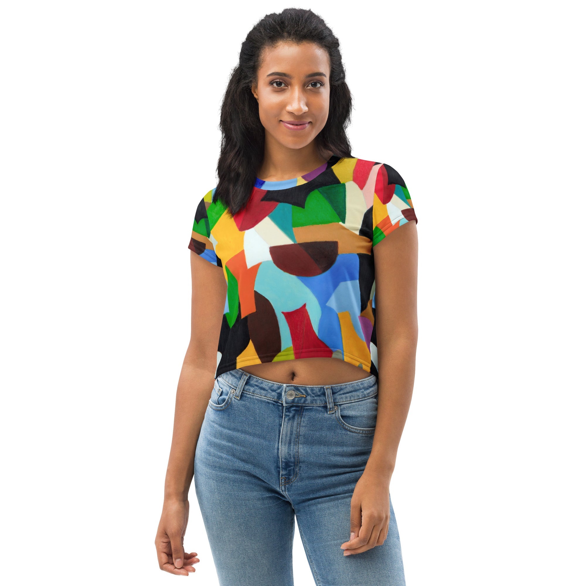 All - Over Print Crop Tee - Divine Janisal Design