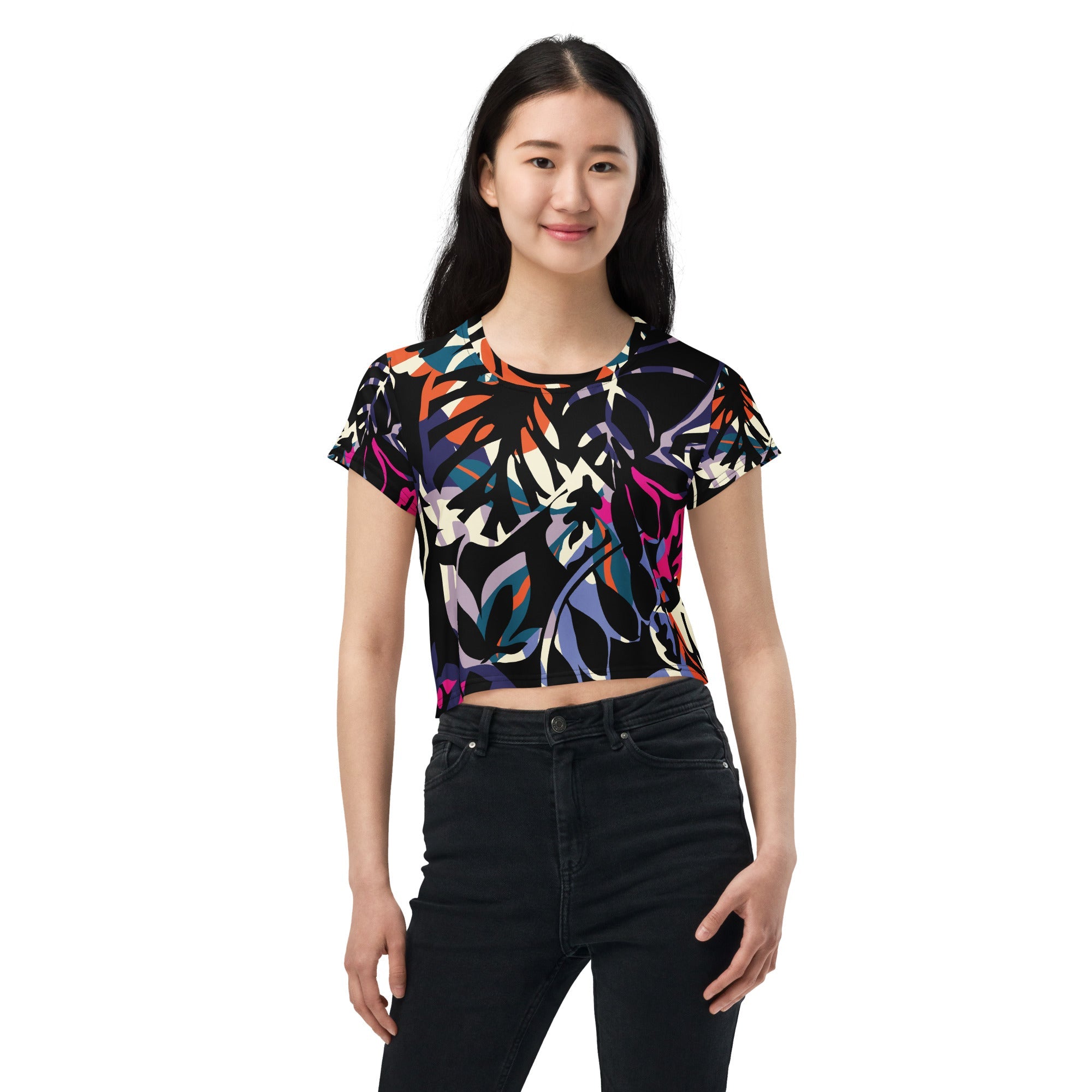 All - Over Print Crop Tee - Divine Janisal Design