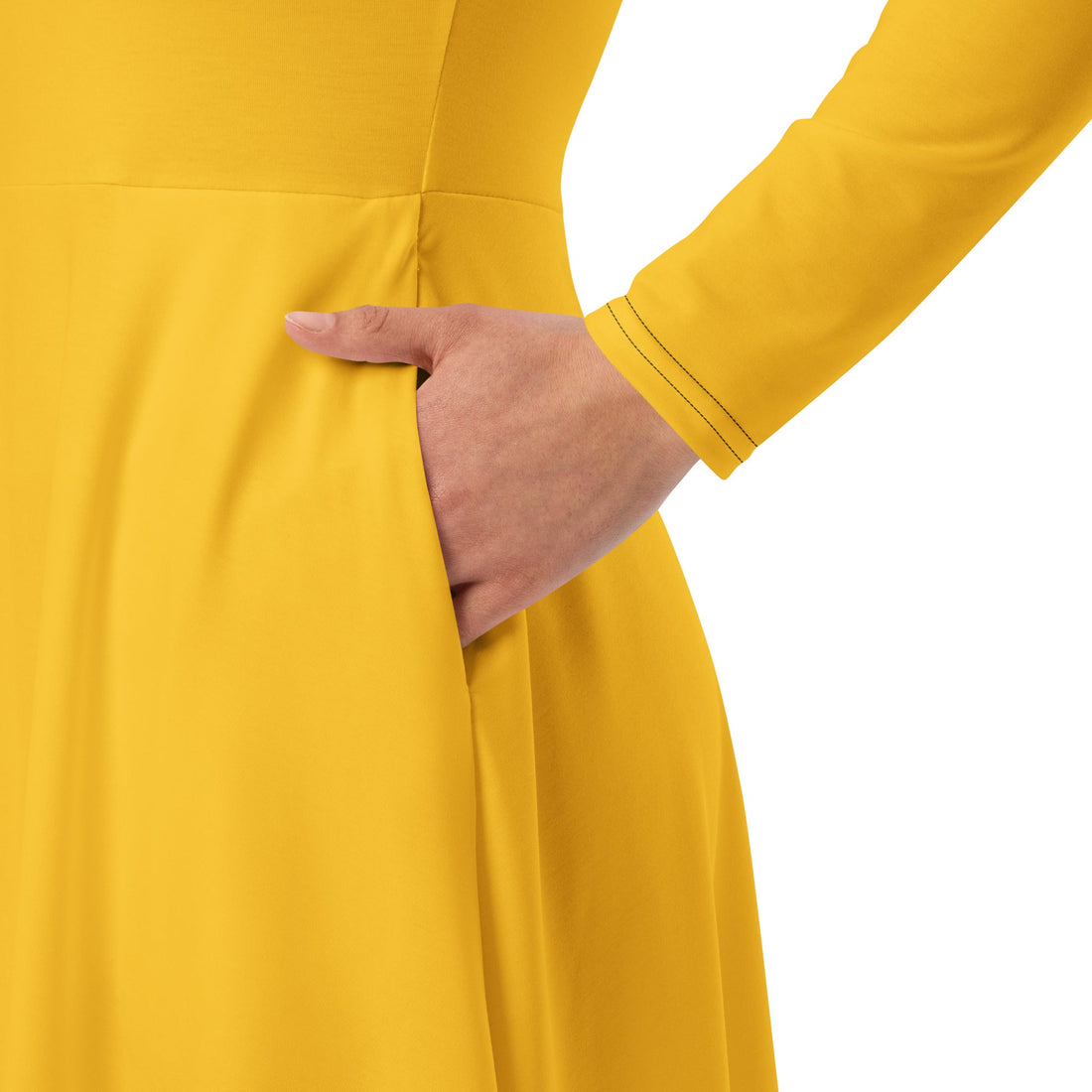 All - over print long sleeve midi dress - Divine Janisal Design