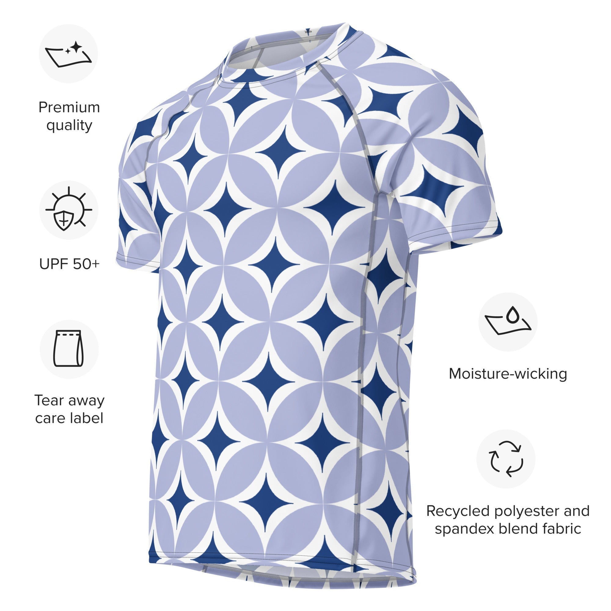 All - over print men’s rash guard - Divine Janisal Design