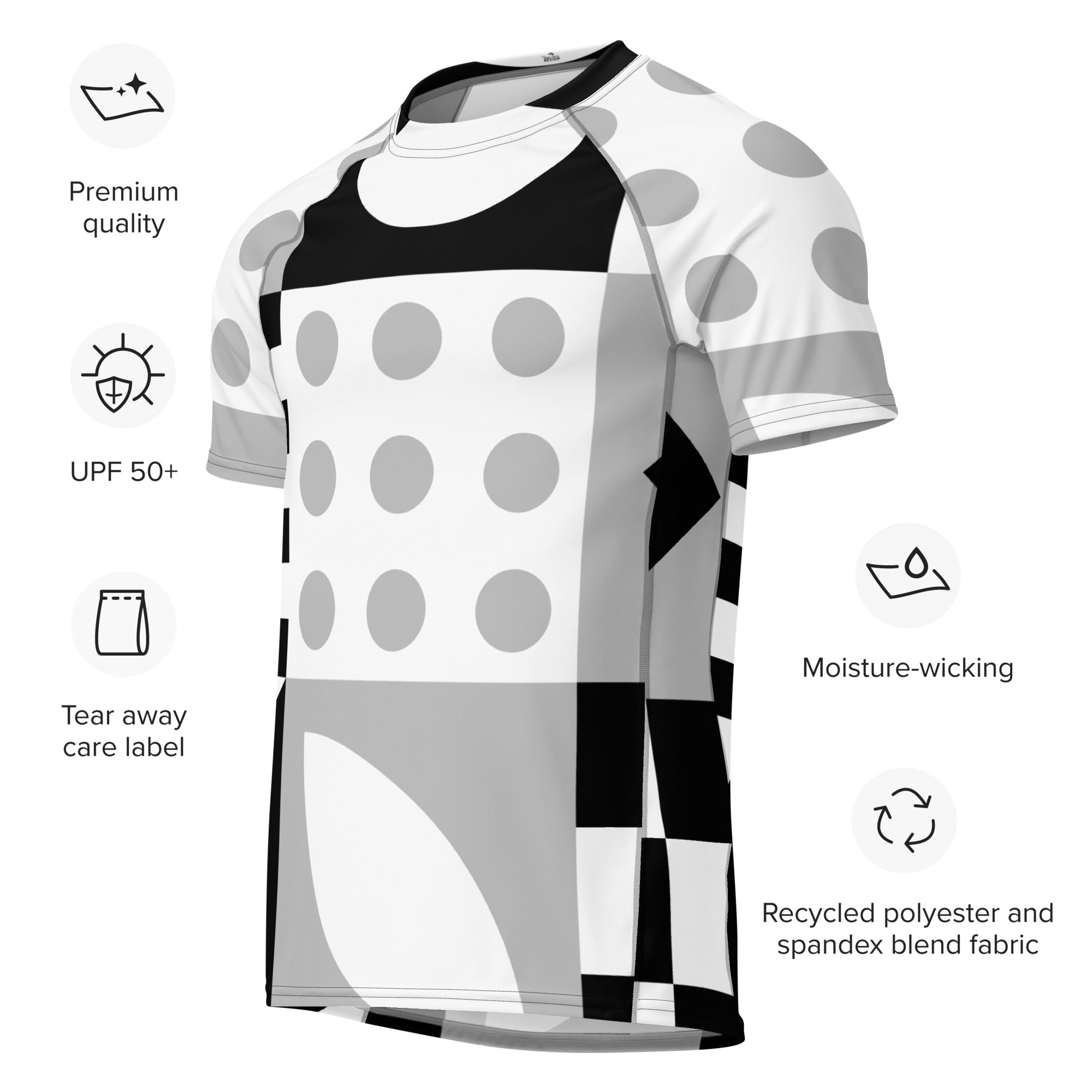 All - over print men’s rash guard - Divine Janisal Design