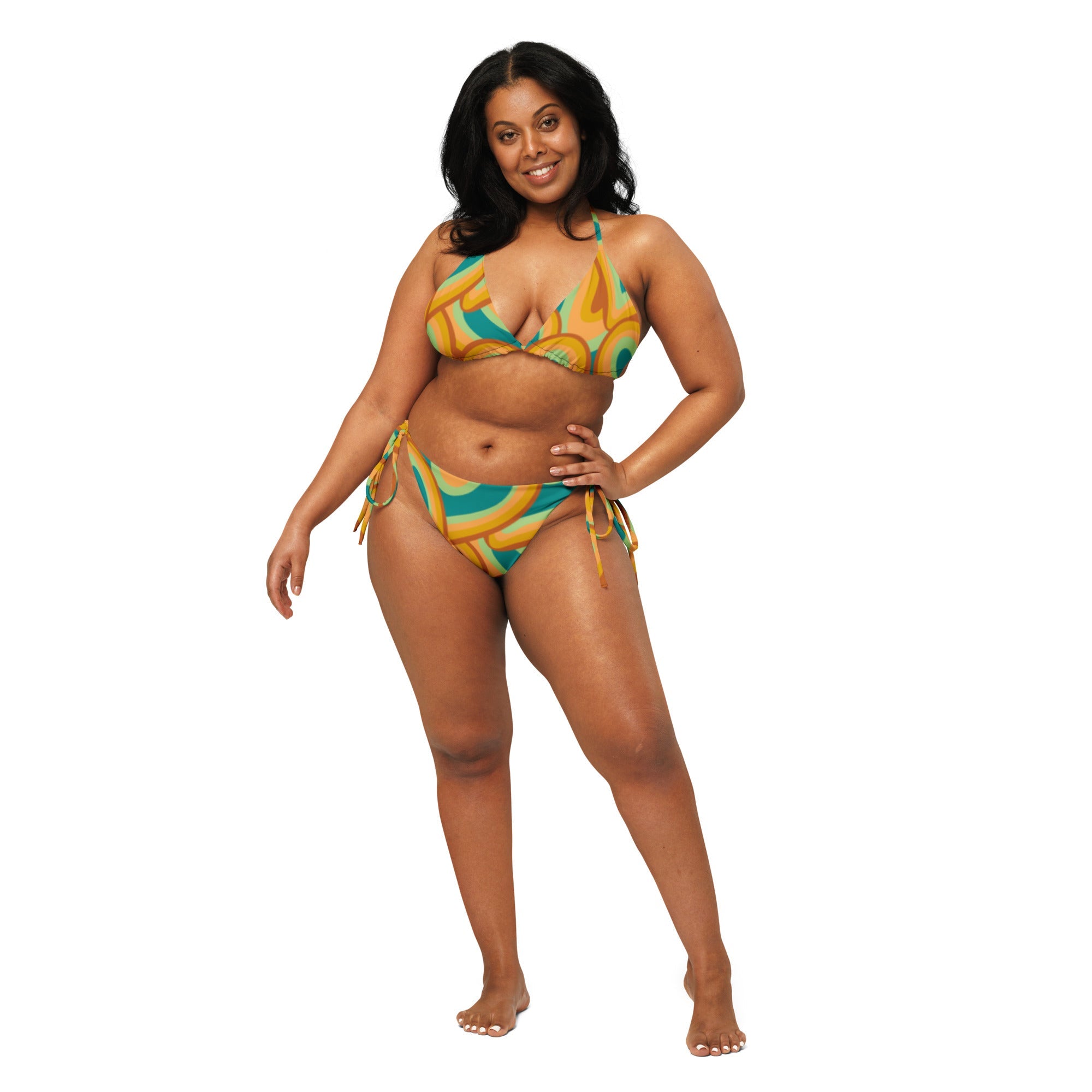 All - over print recycled string bikini - Divine Janisal Design