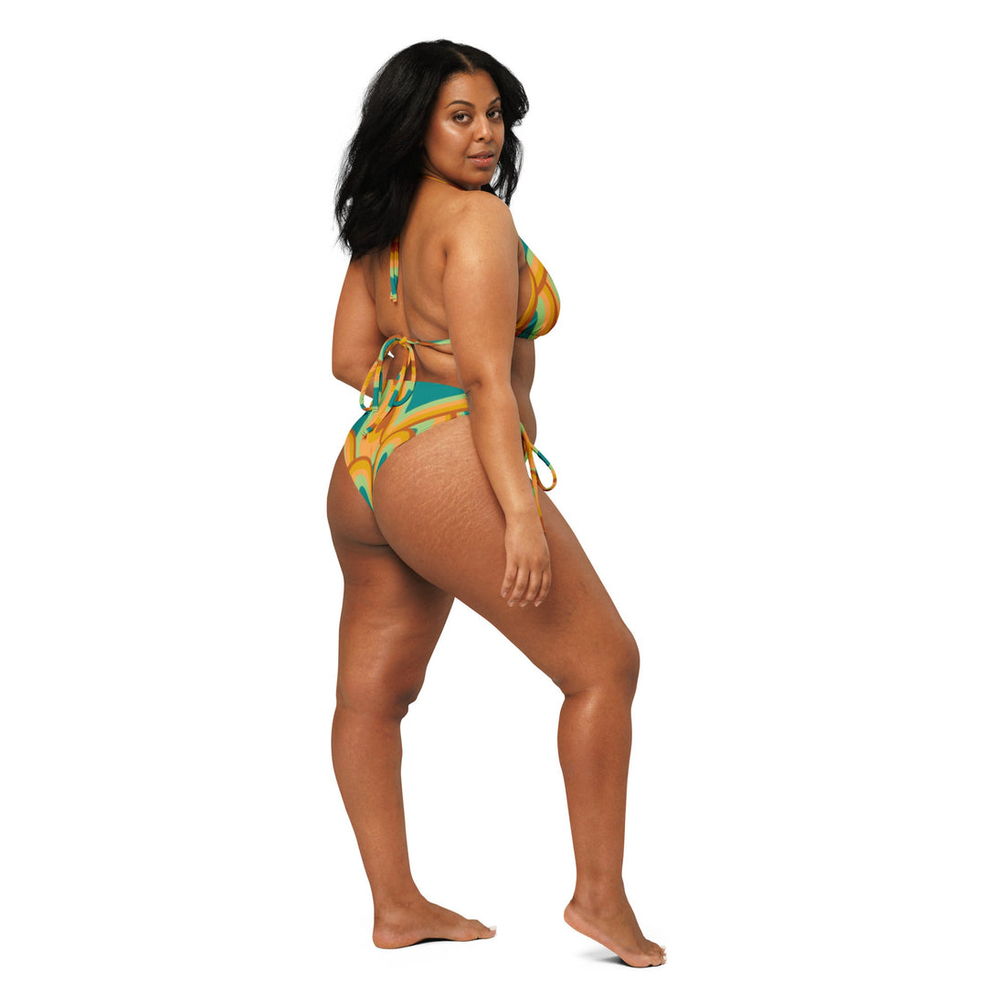 All - over print recycled string bikini - Divine Janisal Design