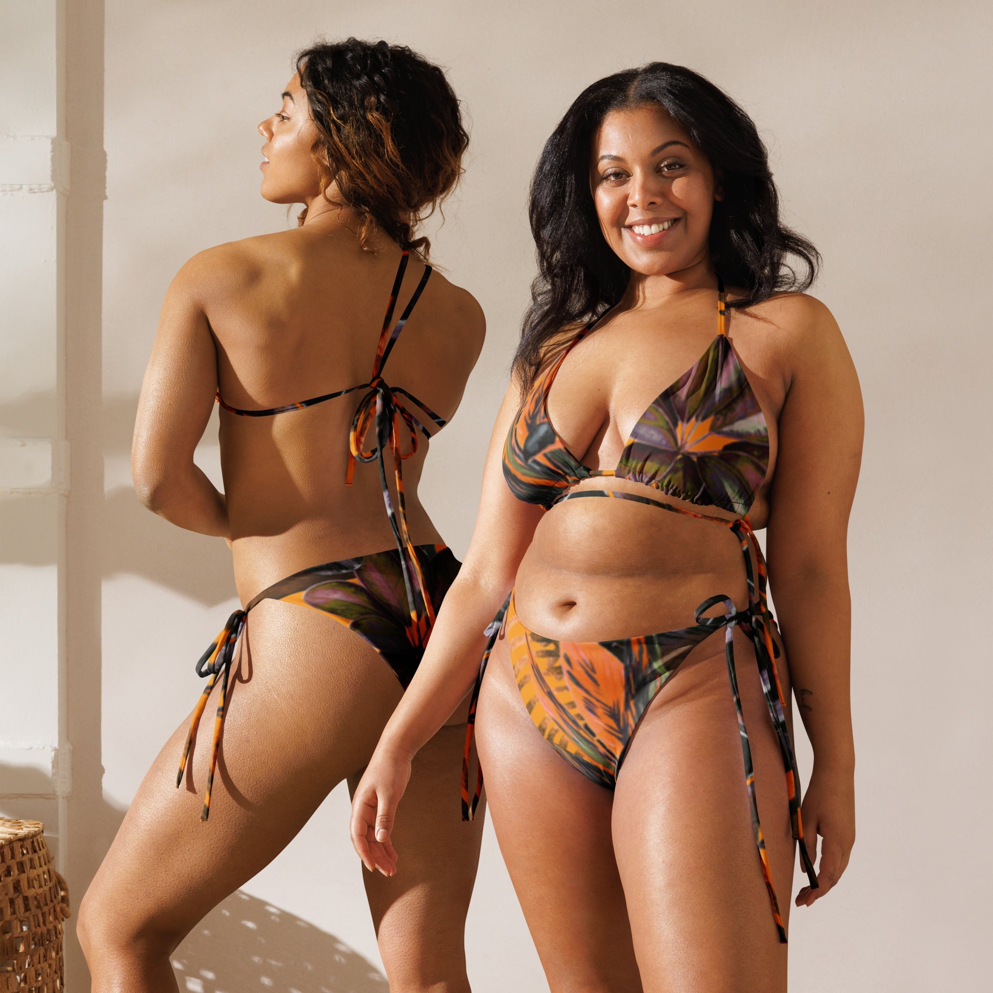 All - over print recycled string bikini - Divine Janisal Design