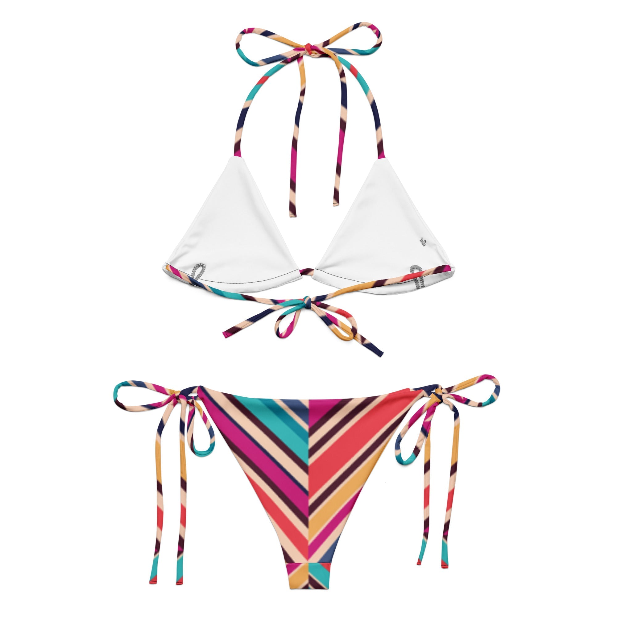 All - over print recycled string bikini - Divine Janisal Design