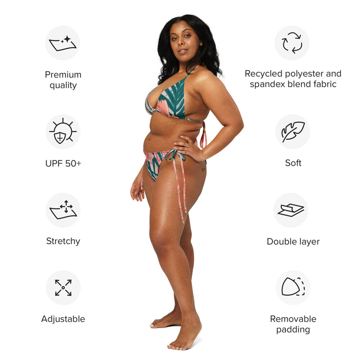 All - over print recycled string bikini - Divine Janisal Design