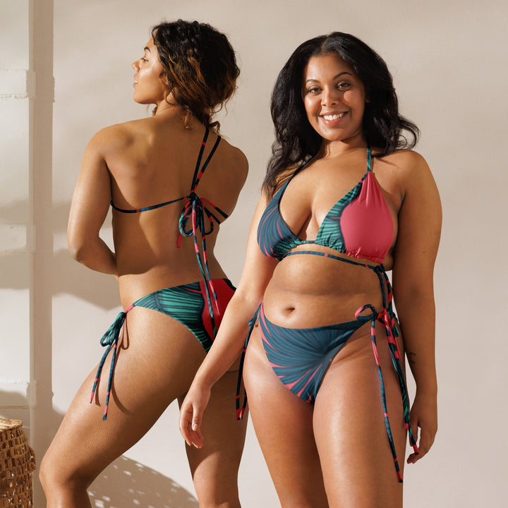 All - over print recycled string bikini - Divine Janisal Design