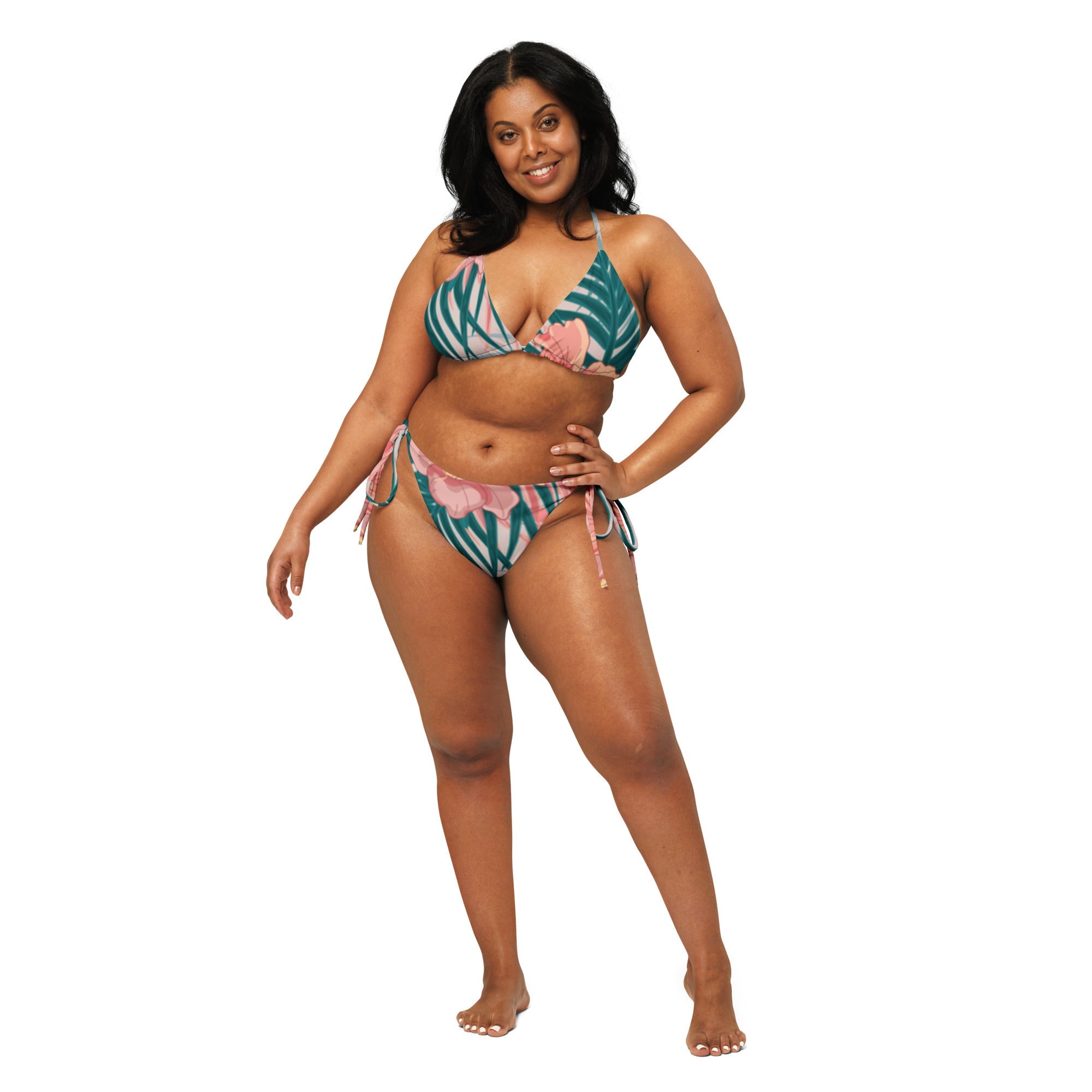 All - over print recycled string bikini - Divine Janisal Design