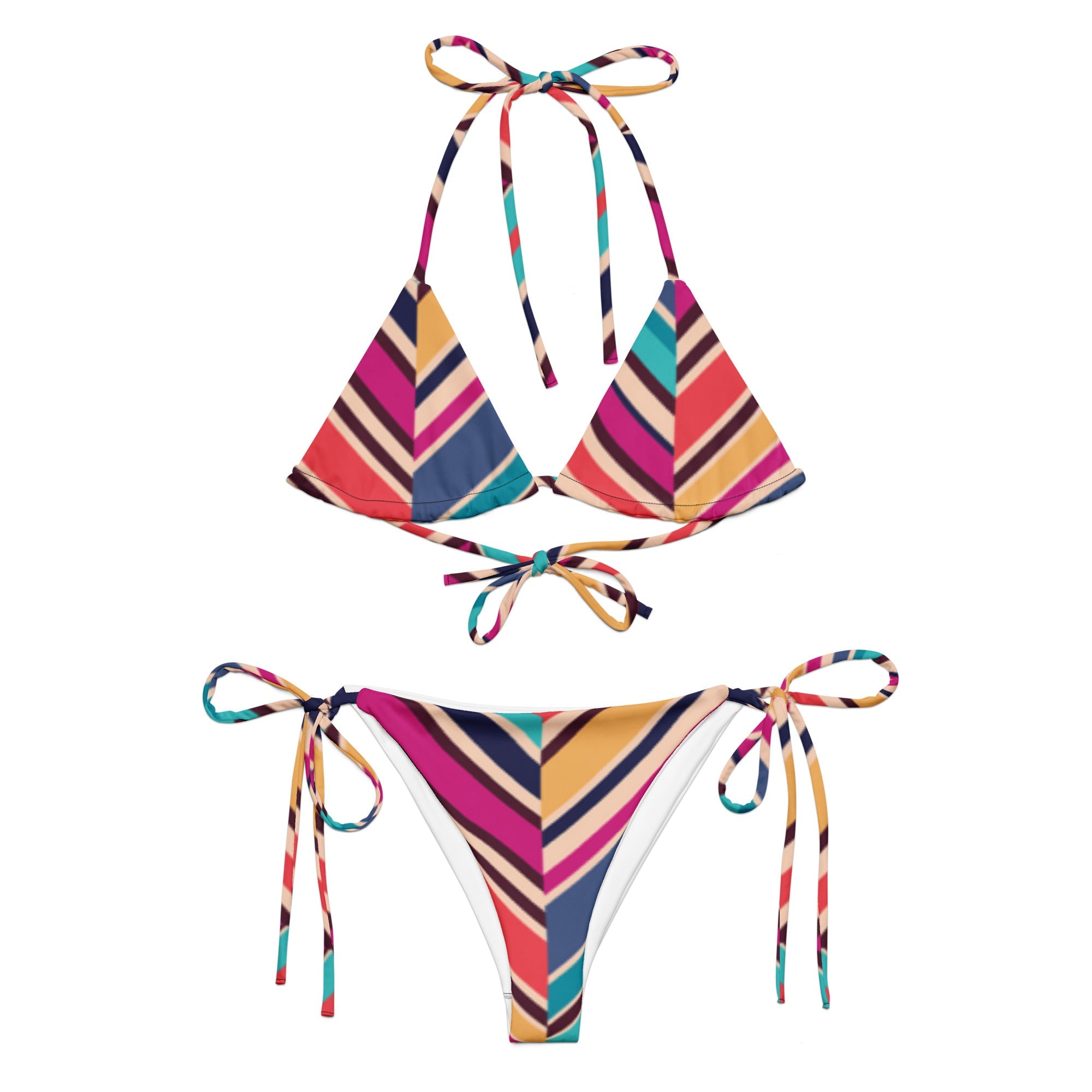 All - over print recycled string bikini - Divine Janisal Design