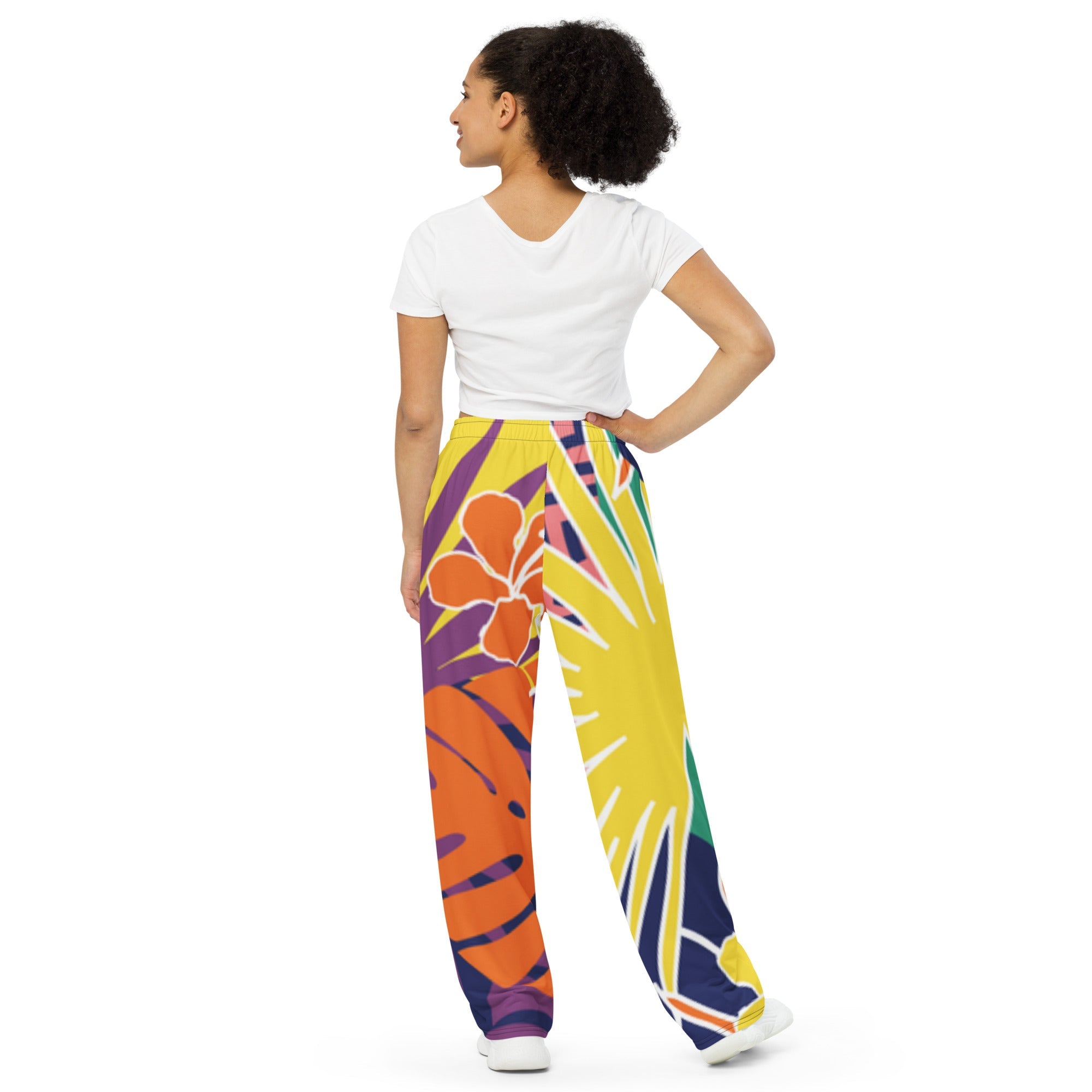 All - over print unisex wide - leg pants - Divine Janisal Design