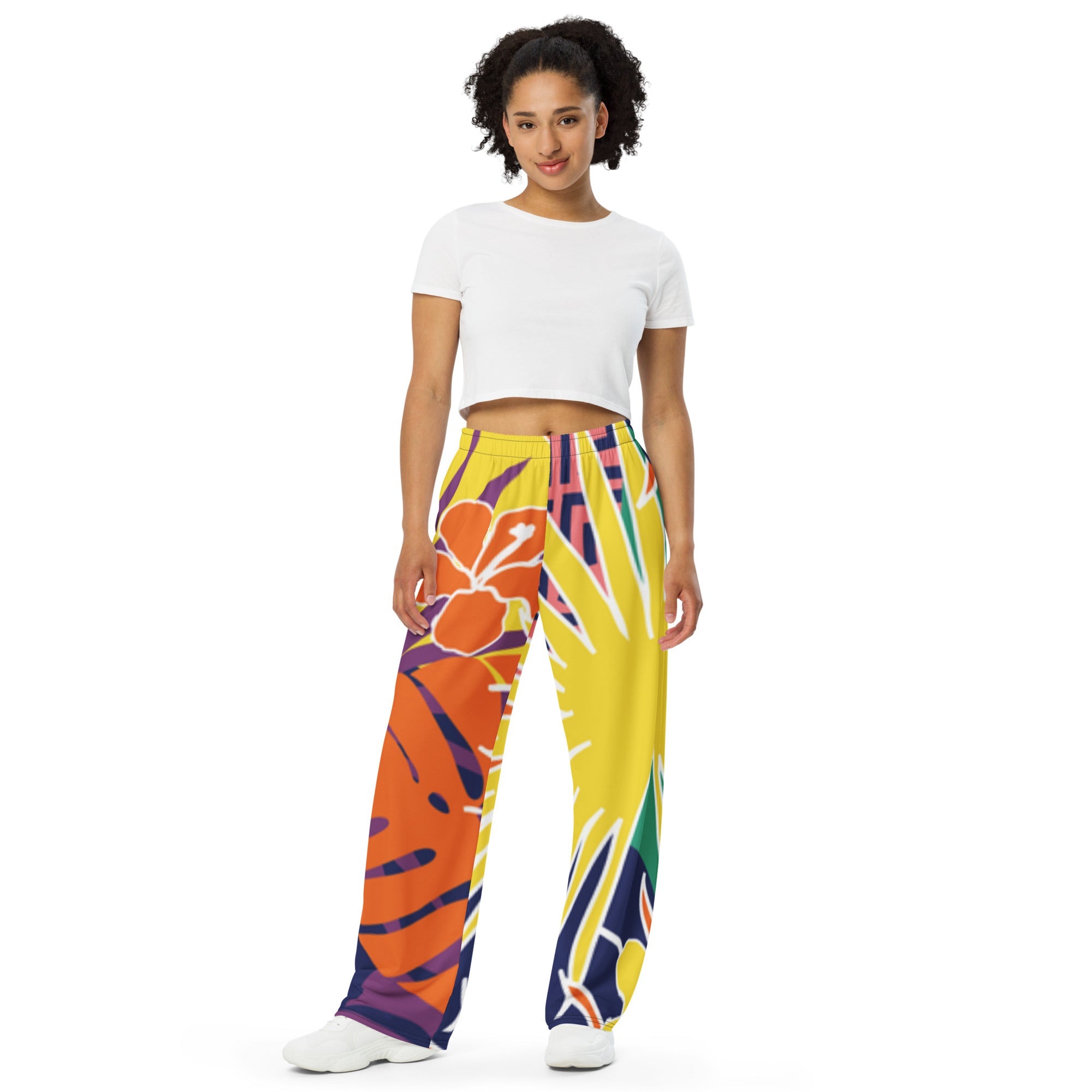 All - over print unisex wide - leg pants - Divine Janisal Design
