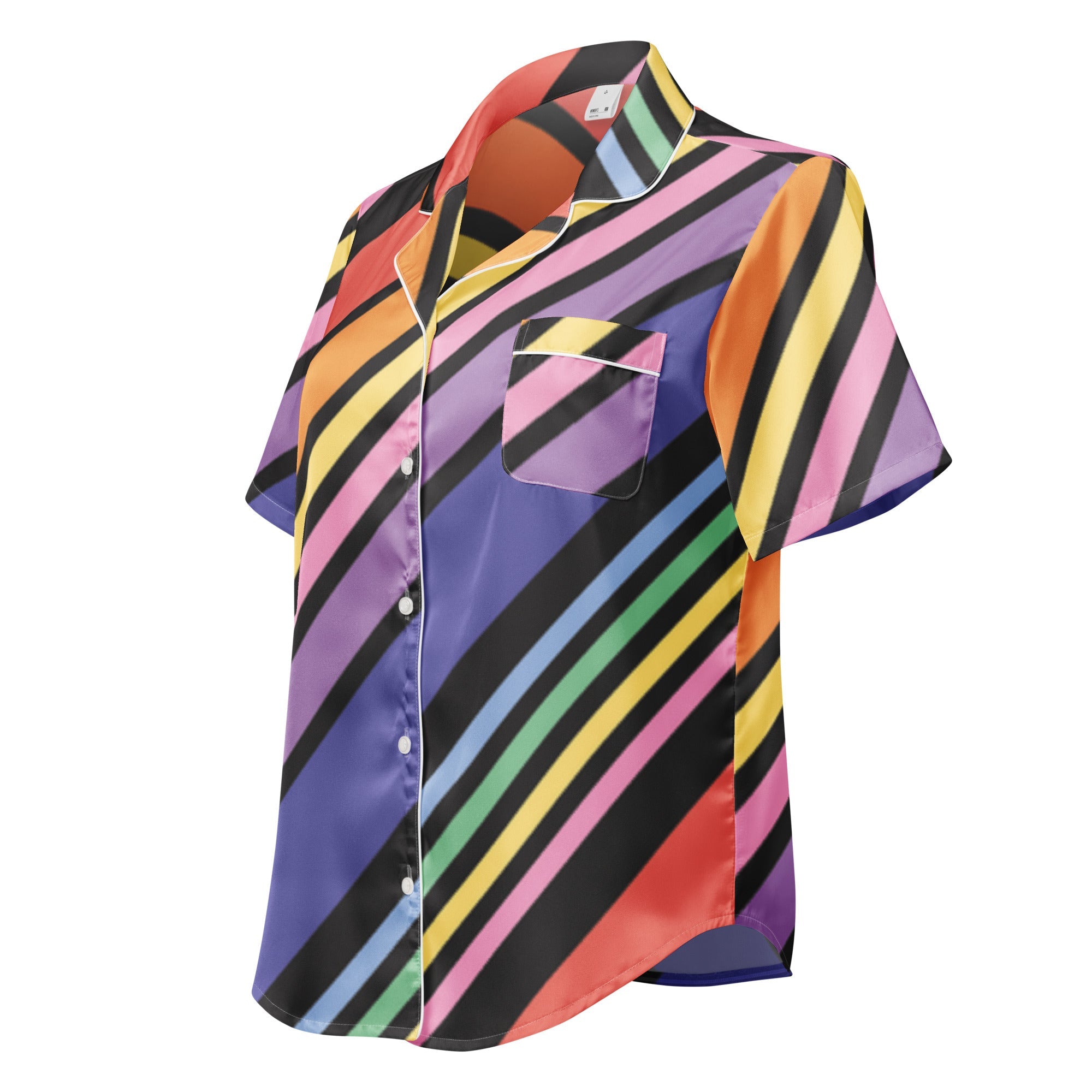 All - over print women’s short sleeve pajama top - Divine Janisal Design