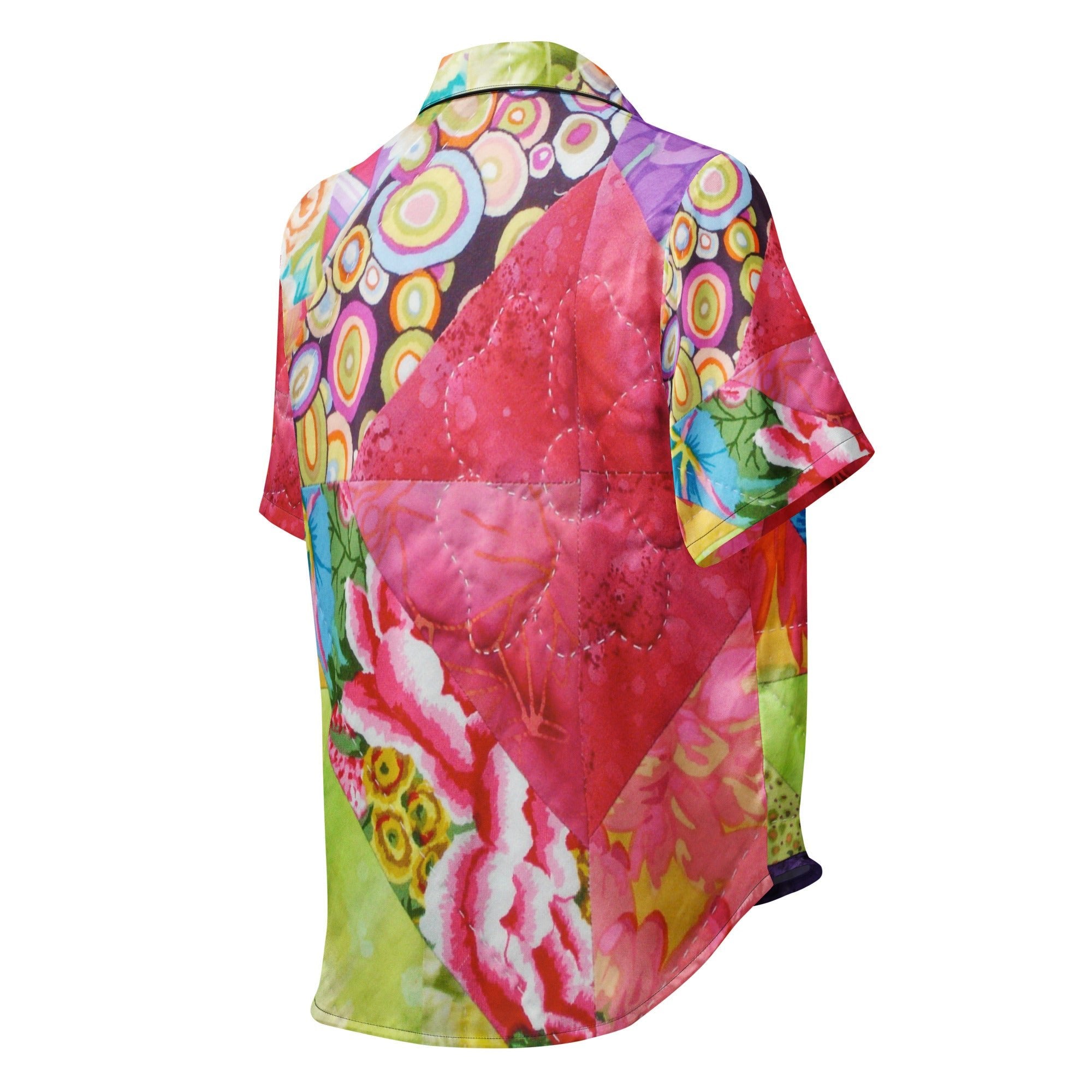 All - over print women’s short sleeve pajama top - Divine Janisal Design