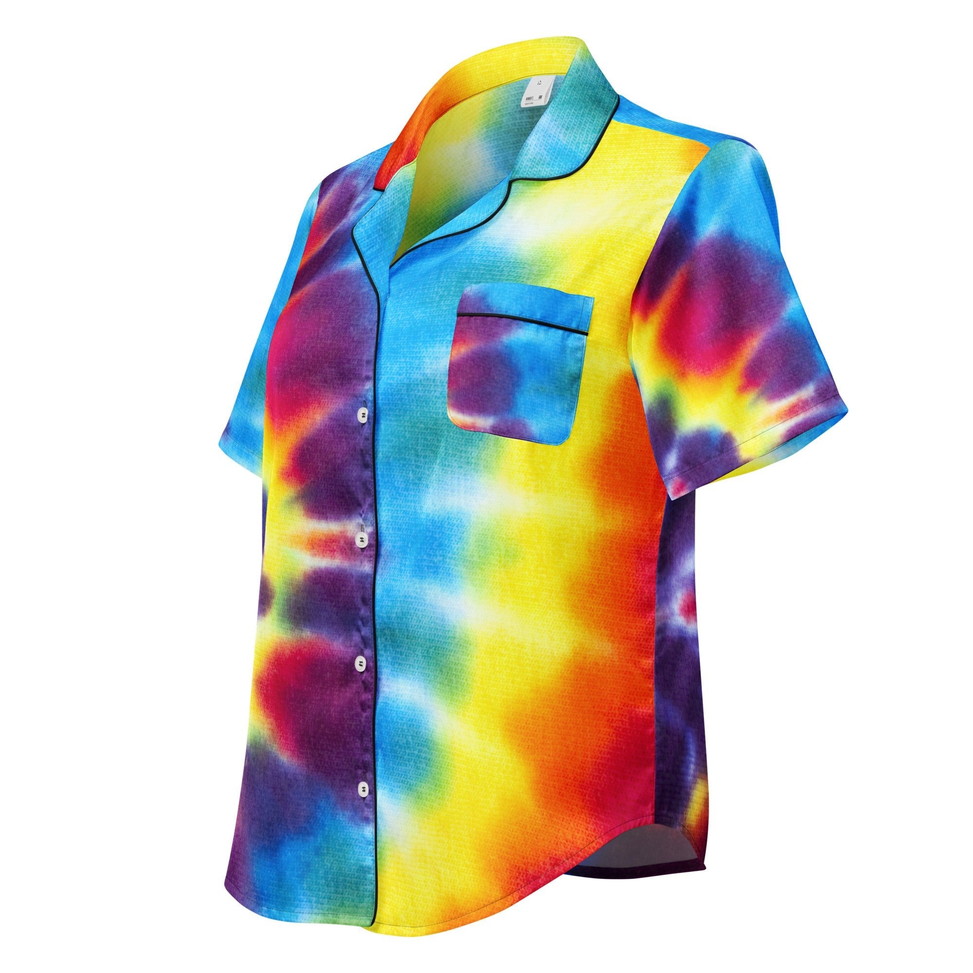 All - over print women’s short sleeve pajama top - Divine Janisal Design