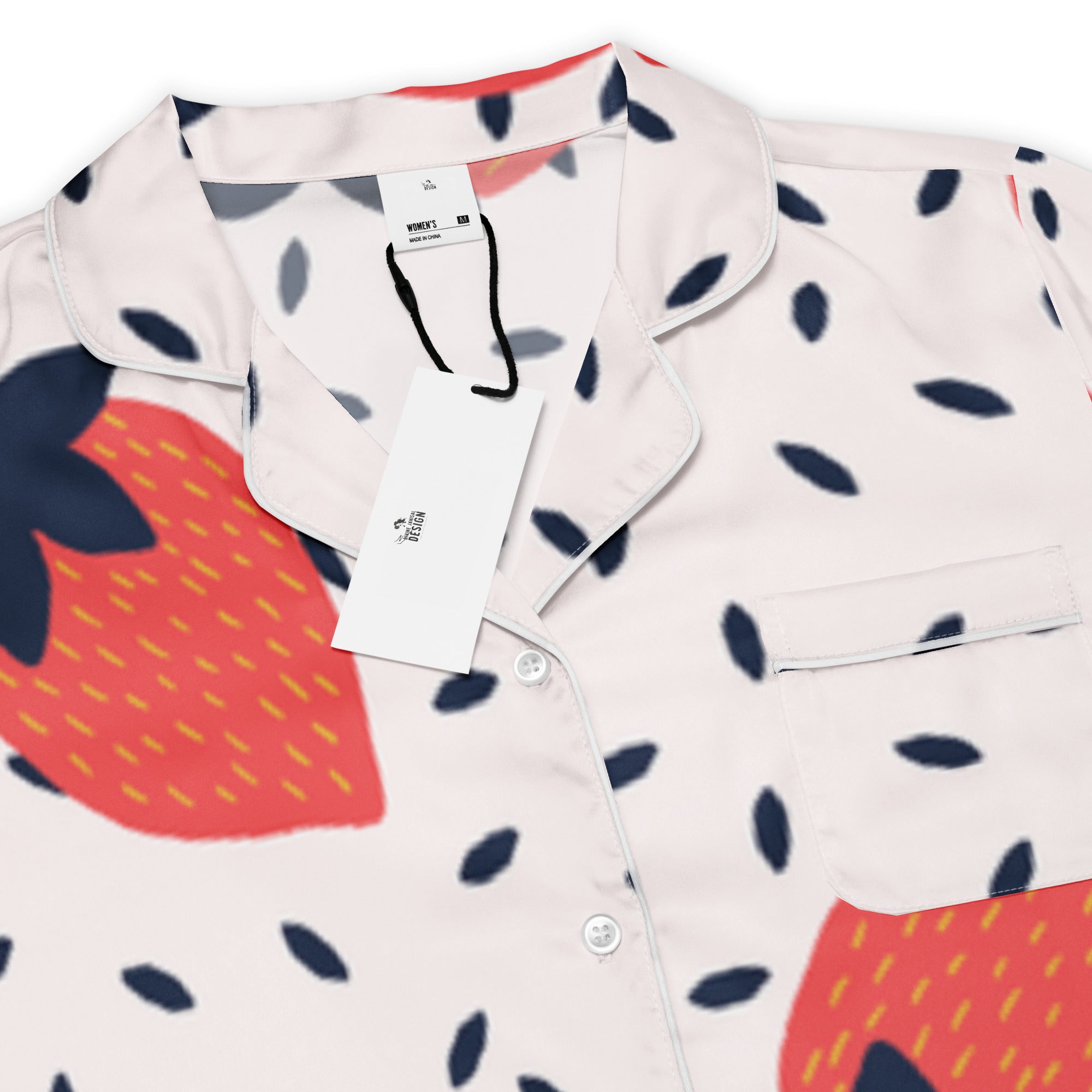 All - over print women’s short sleeve pajama top - Divine Janisal Design