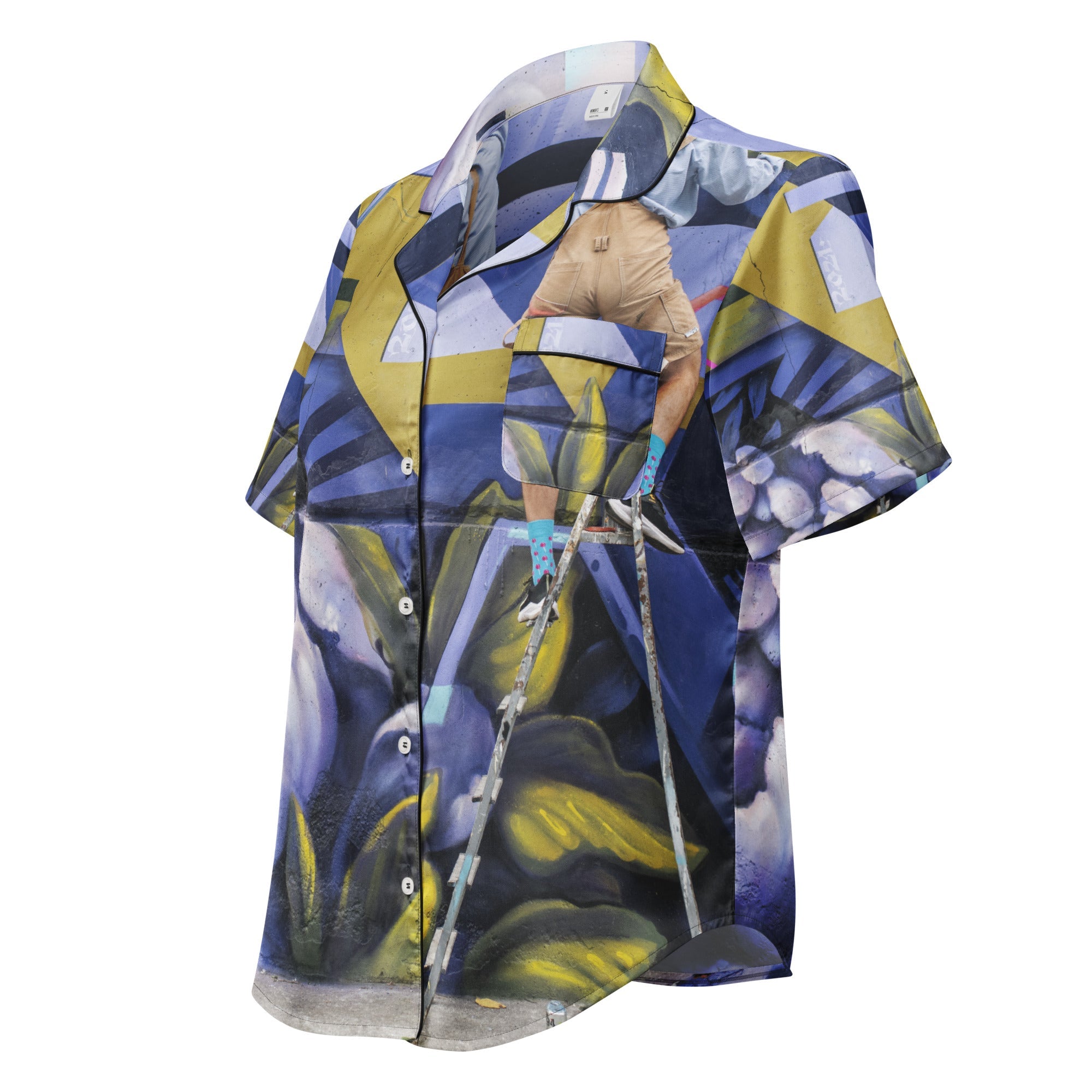 All - over print women’s short sleeve pajama top - Divine Janisal Design