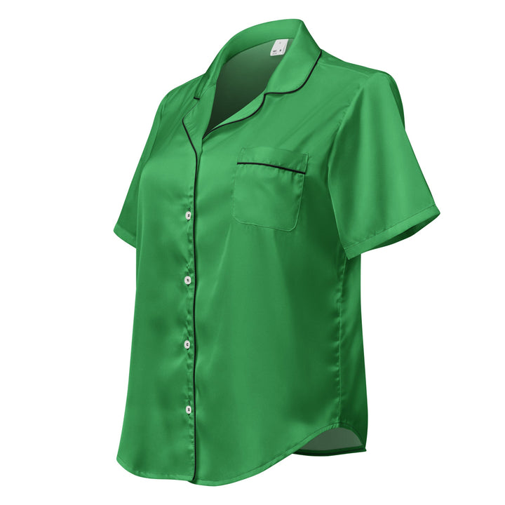 All - over print women’s short sleeve pajama top - Divine Janisal Design