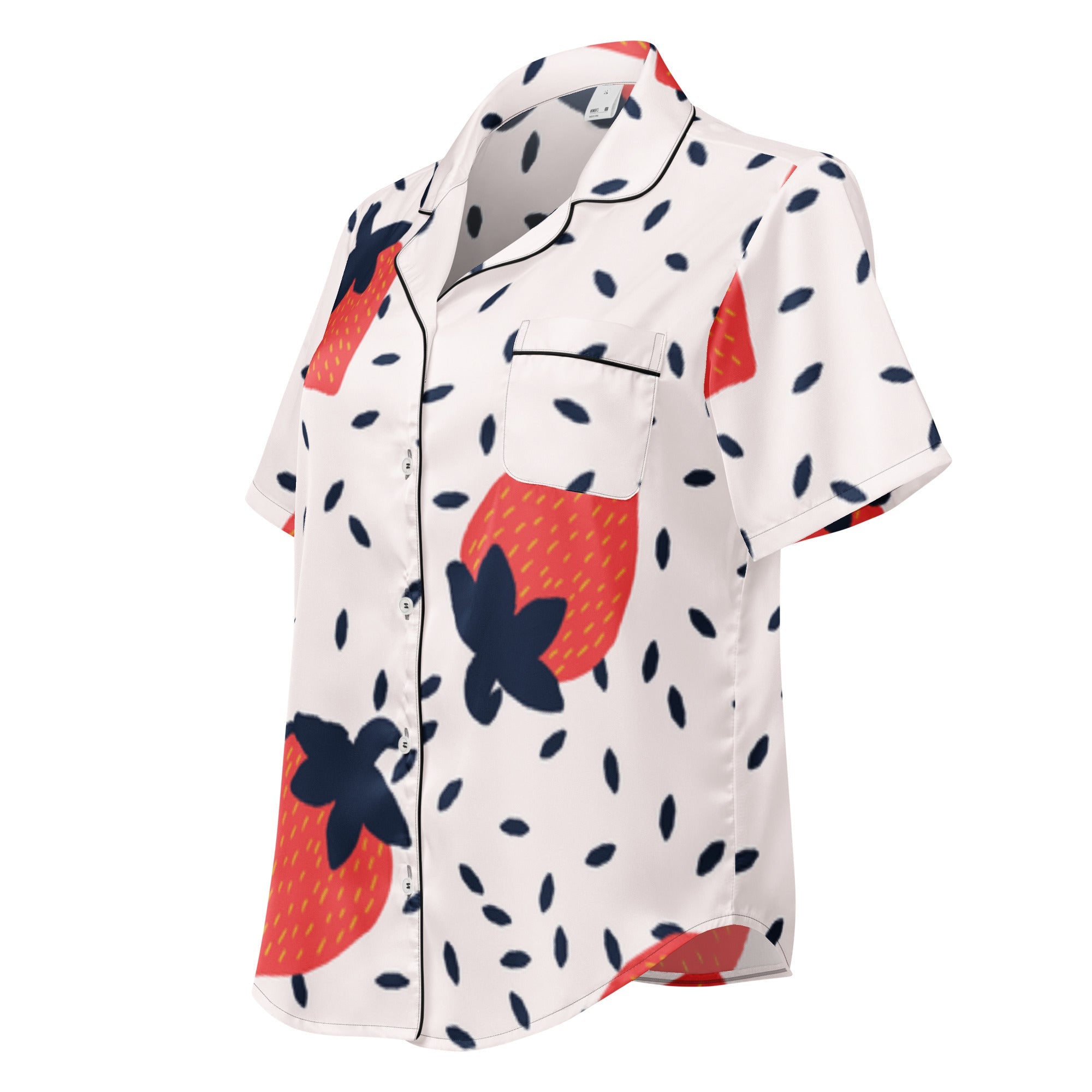 All - over print women’s short sleeve pajama top - Divine Janisal Design