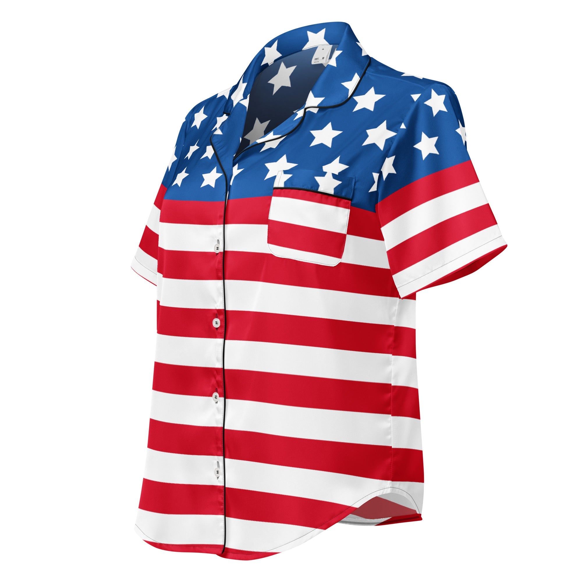 All - over print women’s short sleeve pajama top - Divine Janisal Design