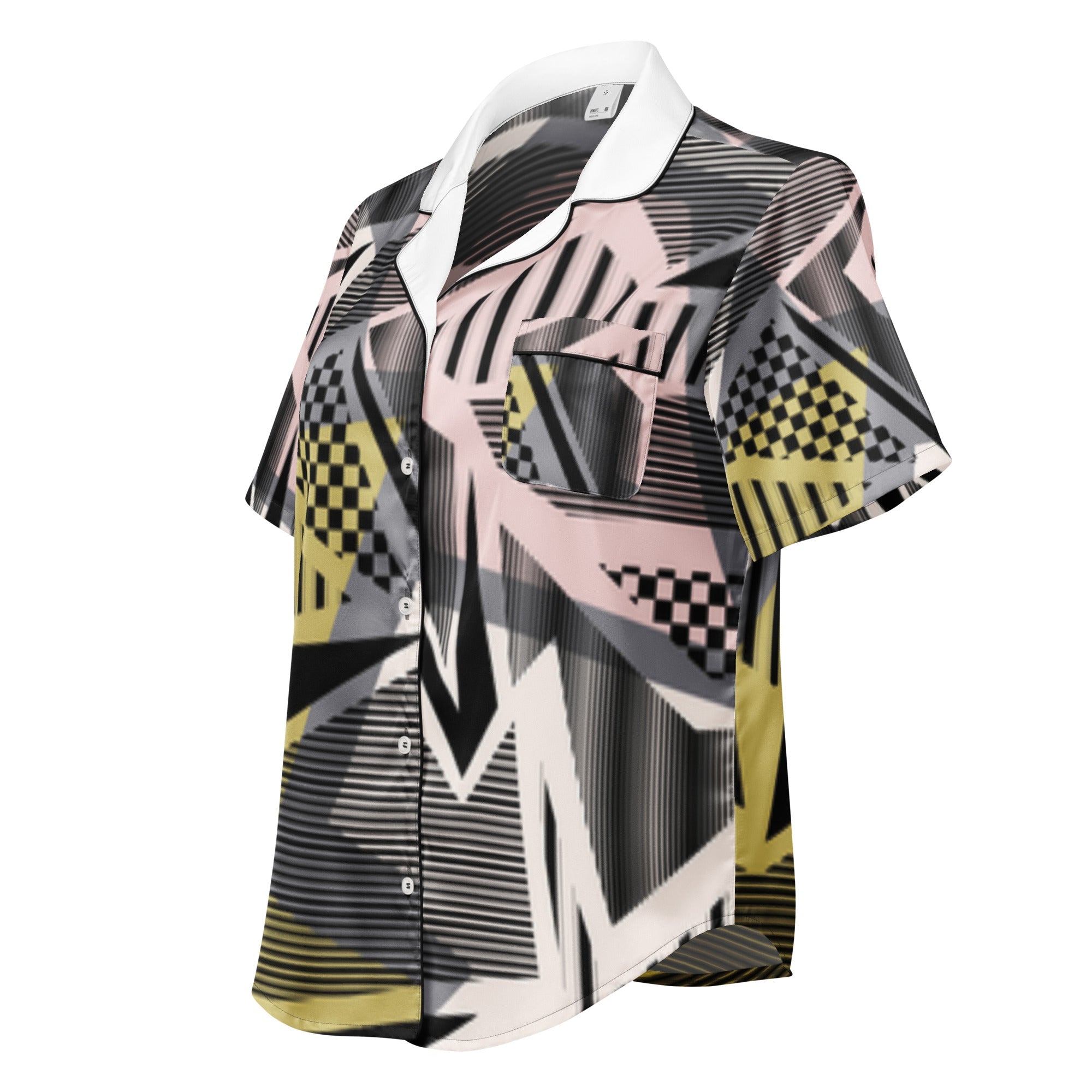 All - over print women’s short sleeve pajama top - Divine Janisal Design