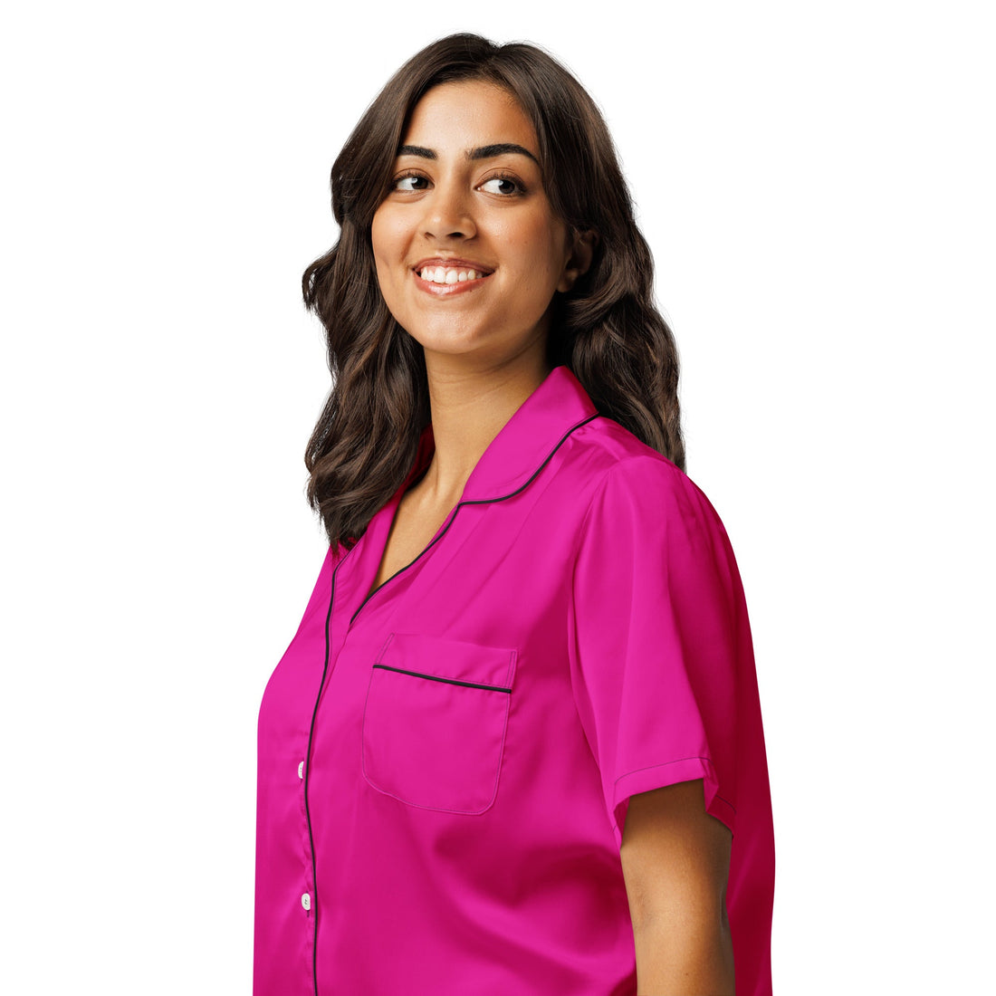 All - over print women’s short sleeve pajama top - Divine Janisal Design