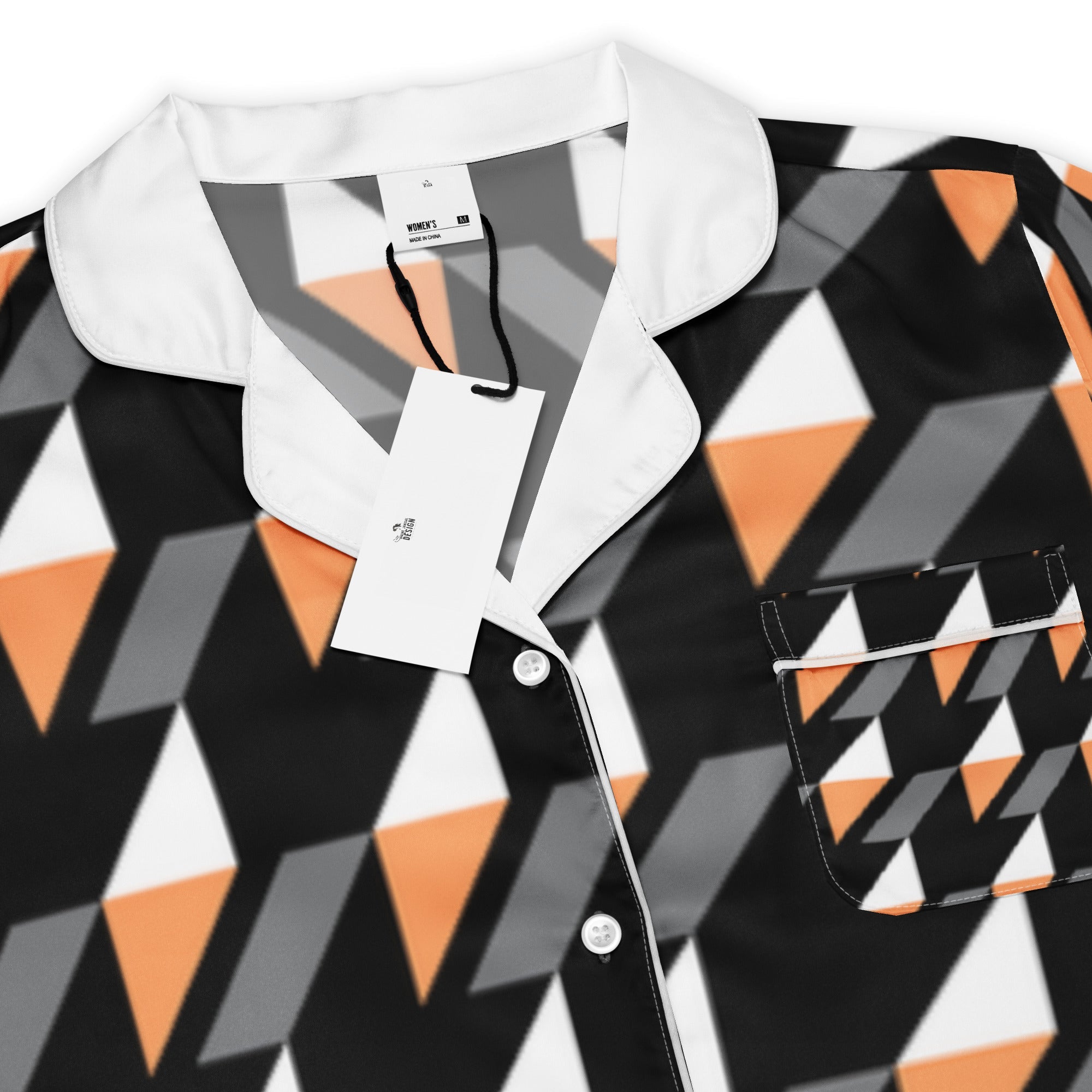 All - over print women’s short sleeve pajama top - Divine Janisal Design