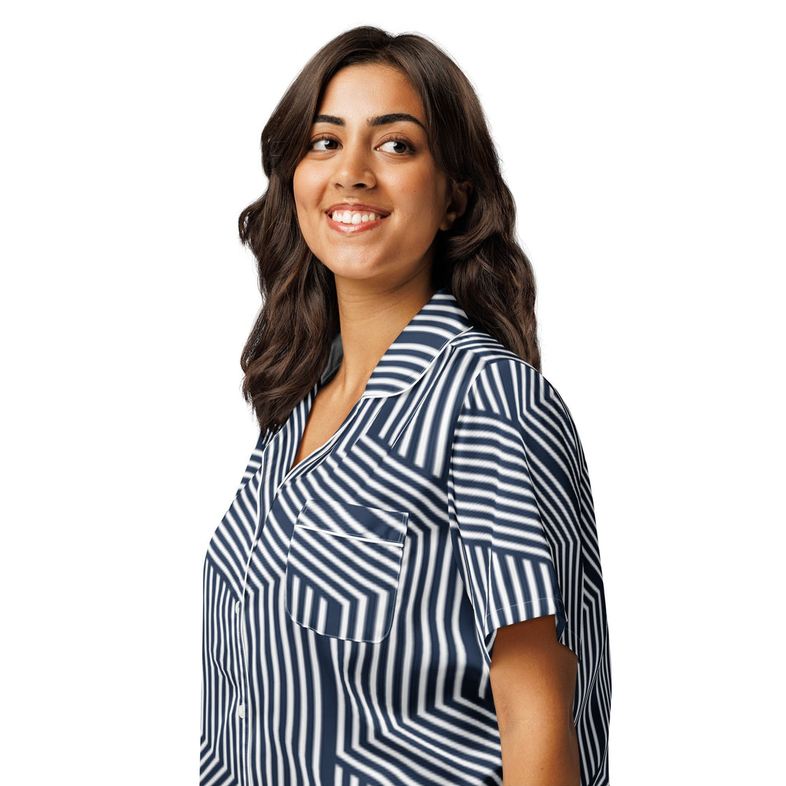All - over print women’s short sleeve pajama top - Divine Janisal Design