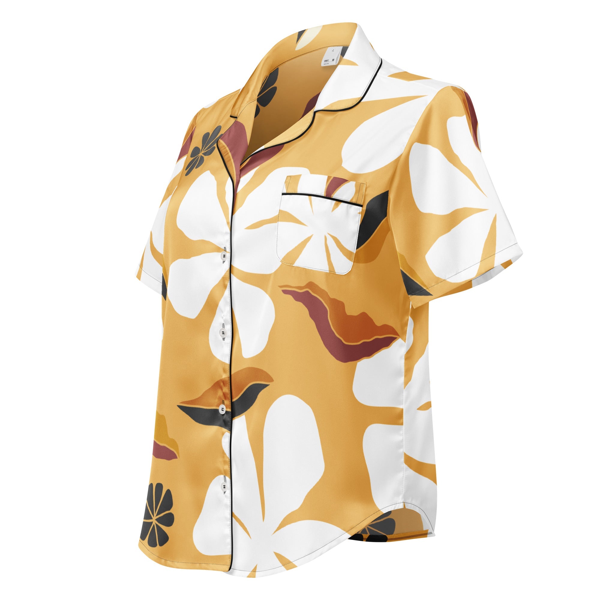 All - over print women’s short sleeve pajama top - Divine Janisal Design