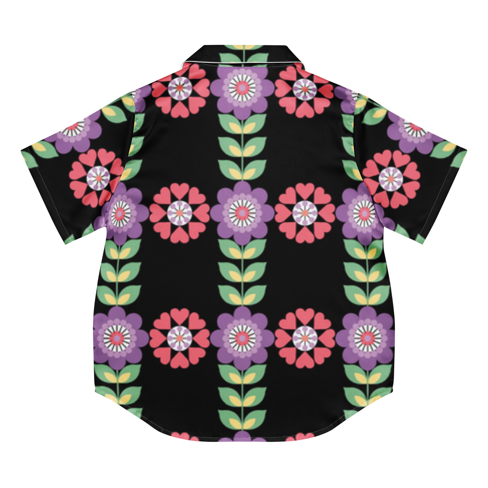 All - over print women’s short sleeve pajama top - Divine Janisal Design