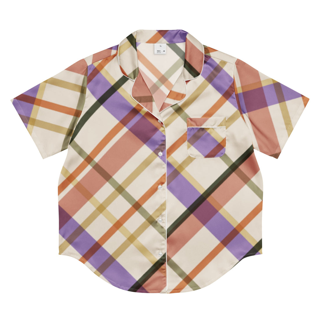 All - over print women’s short sleeve pajama top - Divine Janisal Design