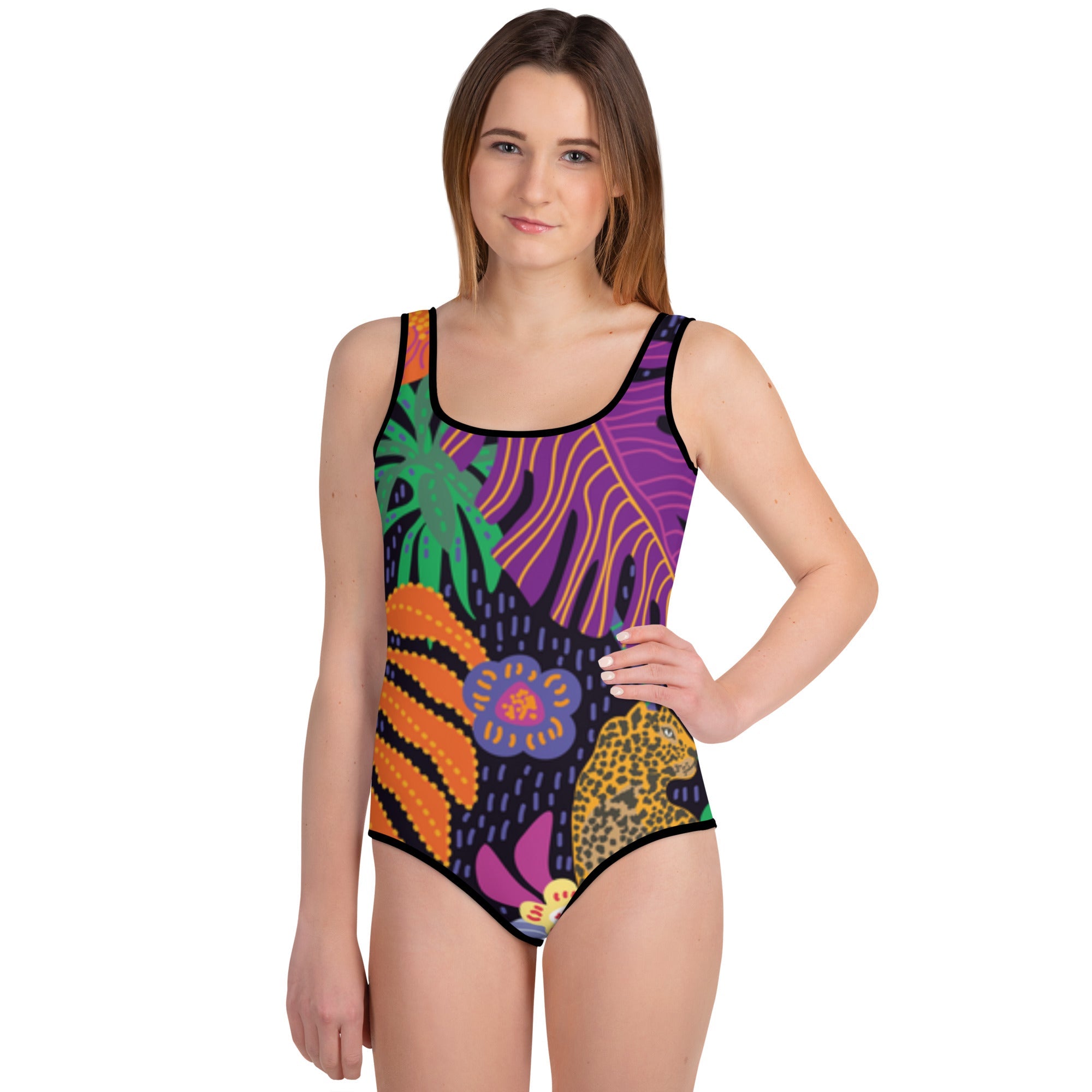 All - Over Print Youth Swimsuit - Divine Janisal Design