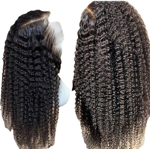 Brazilian Kinky Curly Lace Front Human Hair Wigs - Divine Janisal Design