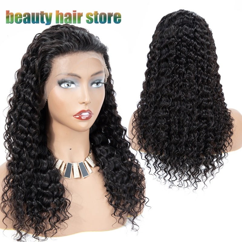 Brazilian Kinky Curly Lace Front Human Hair Wigs - Divine Janisal Design