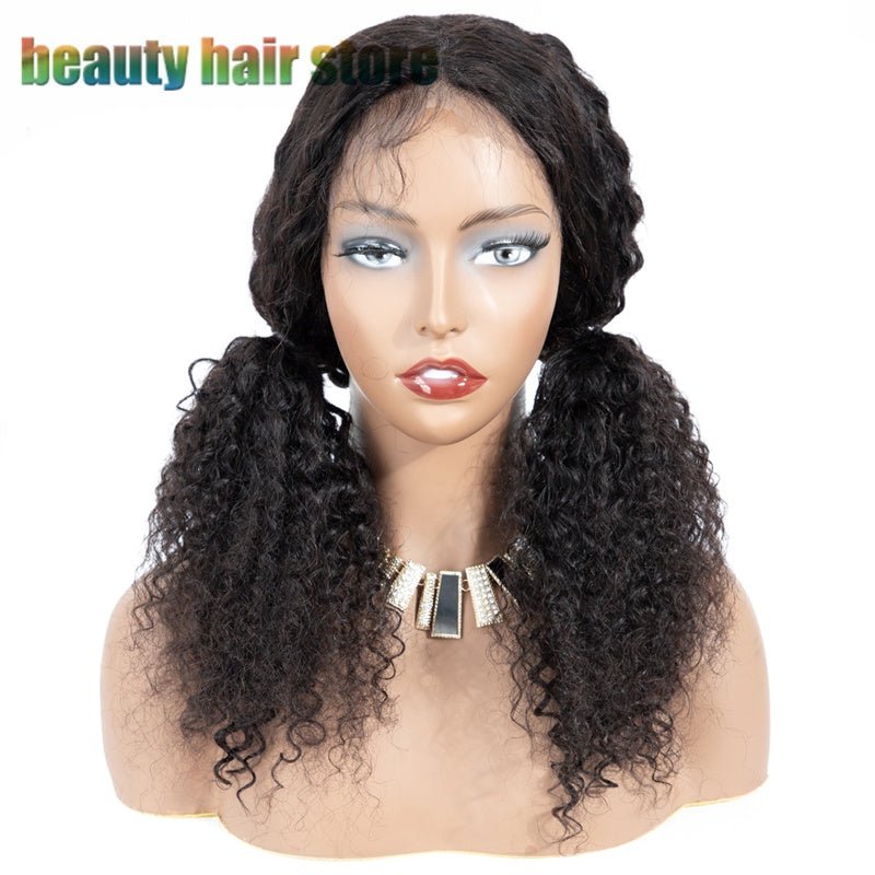 Brazilian Kinky Curly Lace Front Human Hair Wigs - Divine Janisal Design