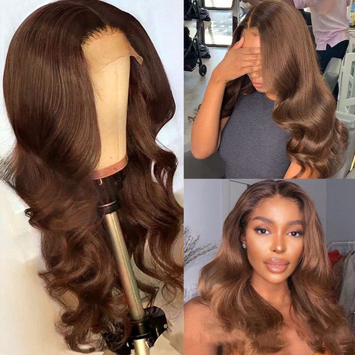 Brown Color Human Hair Wigs Human Hair Wig - Divine Janisal Design