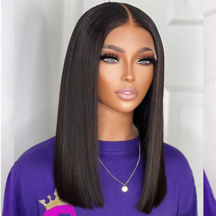 Double Drawn Bone Straight Human Hair Wigs - Divine Janisal Design