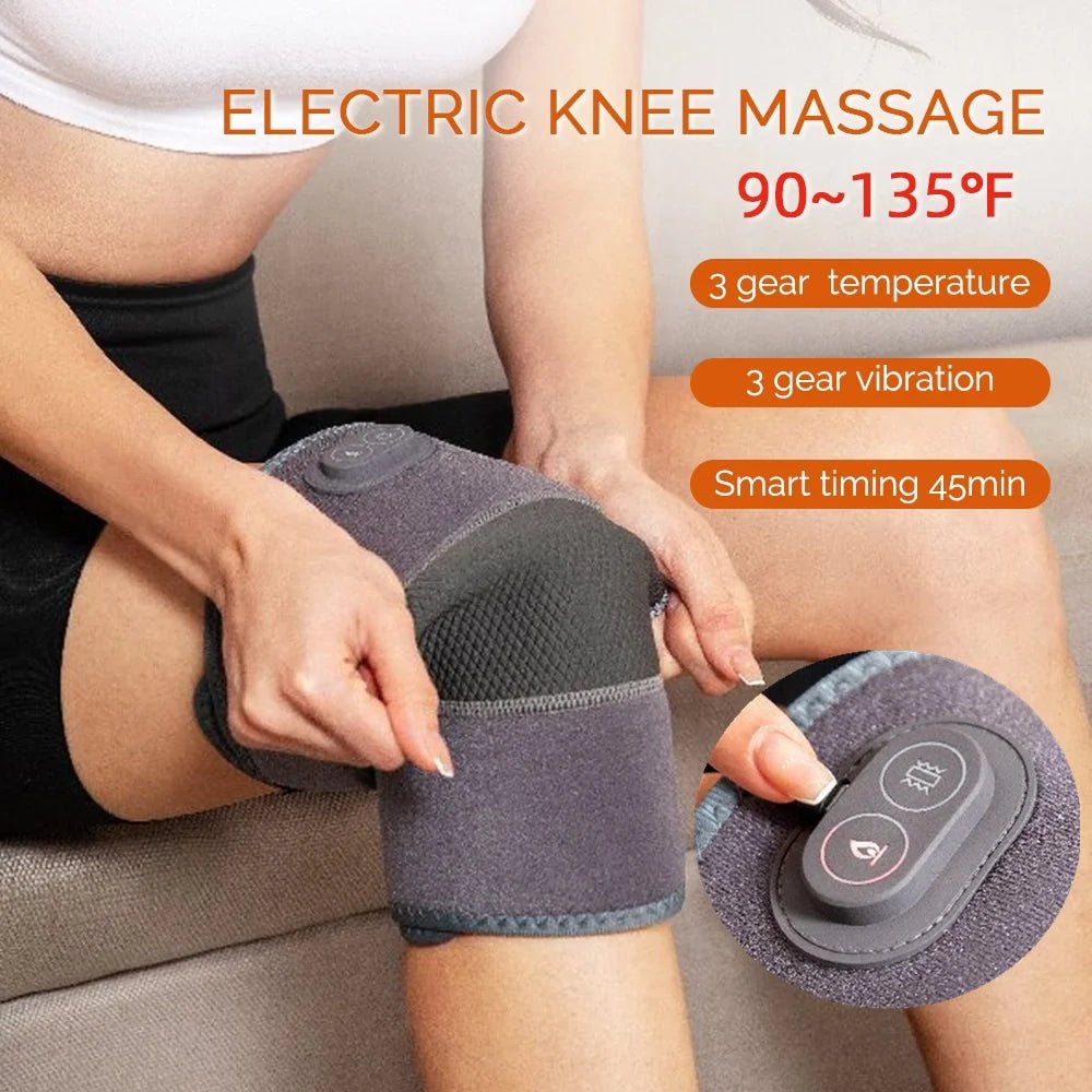 Electric Knee Massager Shoulder Elbow Massager 3 Modes Vibration Knee Massager Knee Relaxation Air Pressure Kneading Massage - Divinique