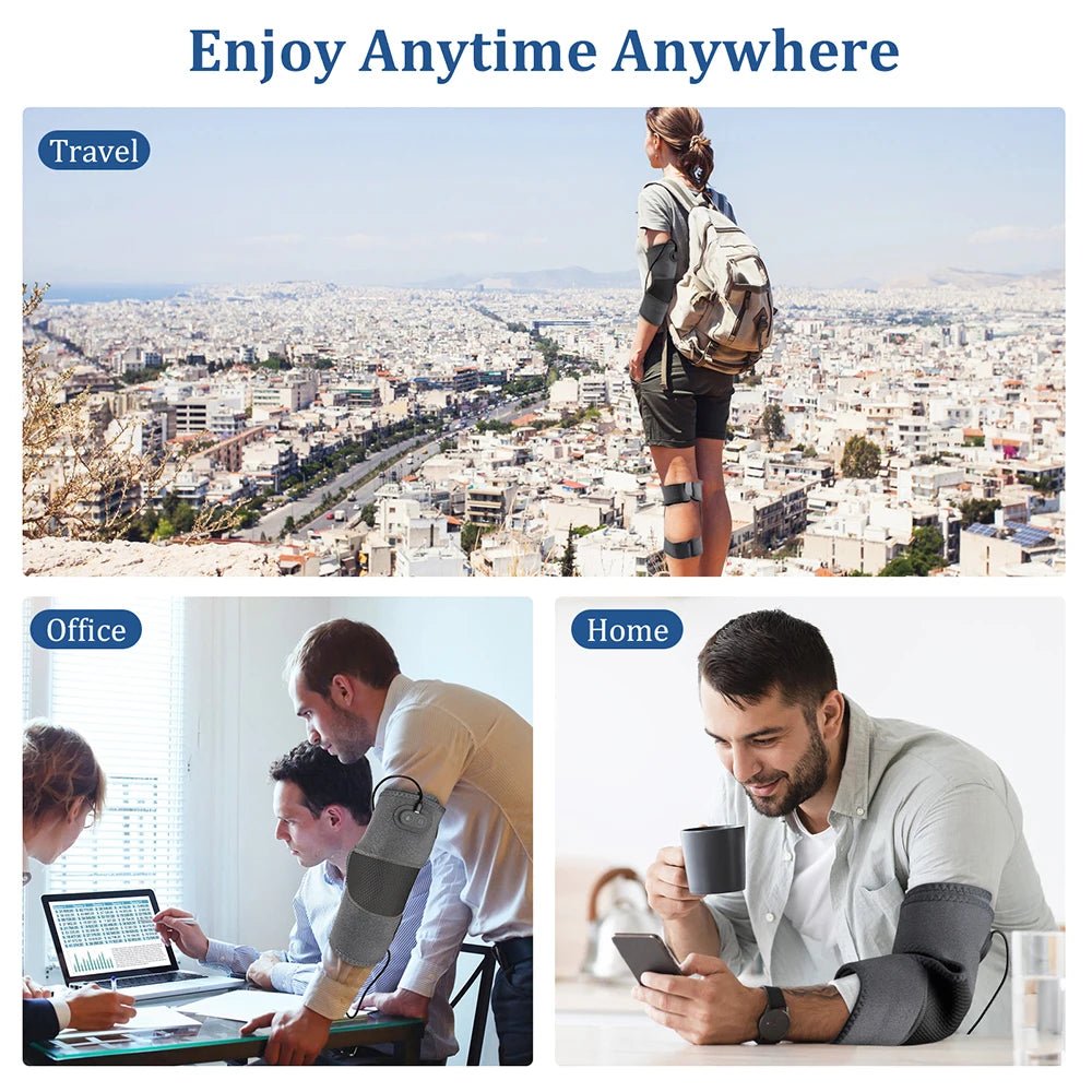 Electric Knee Massager Shoulder Elbow Massager 3 Modes Vibration Knee Massager Knee Relaxation Air Pressure Kneading Massage - Divinique